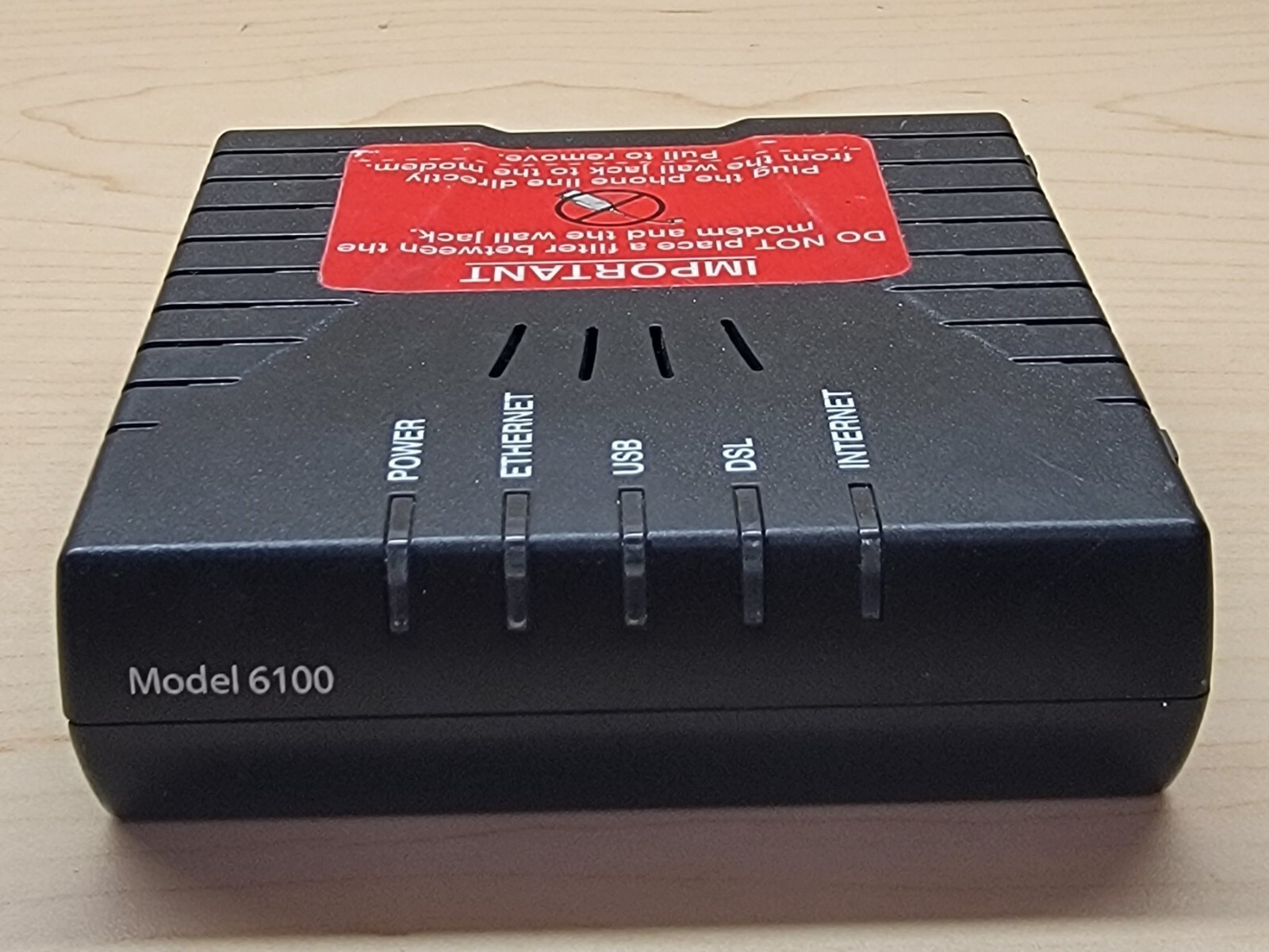 Westell 6100 E90-610015-06 DSL2+ Router & AC Power Supply