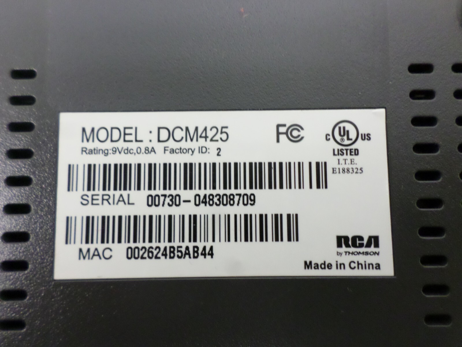USED Lot of 5 RCA DCM425 Digital Broadband Cable Modem
