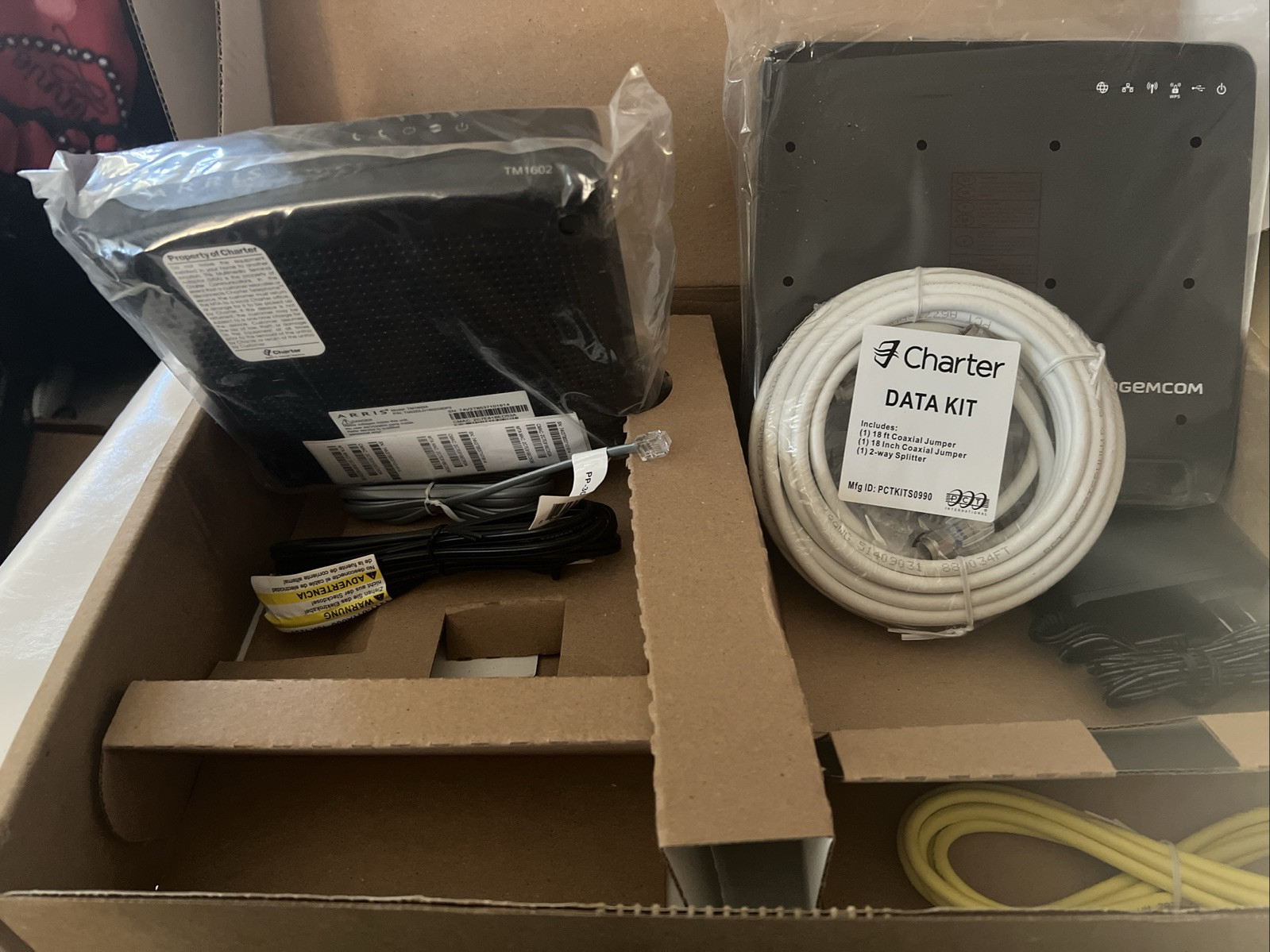 Self Install Kit. SAGEMCOM Router & ARRIS Voice Cable Modem NEW
