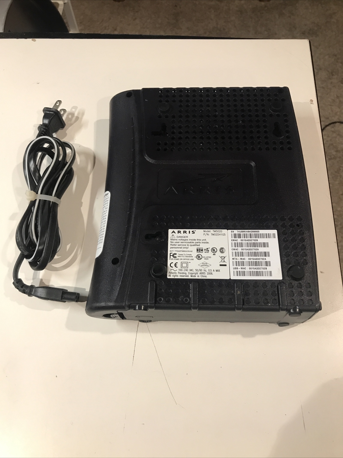 Arris Touchstone TM502G Telephony Modem