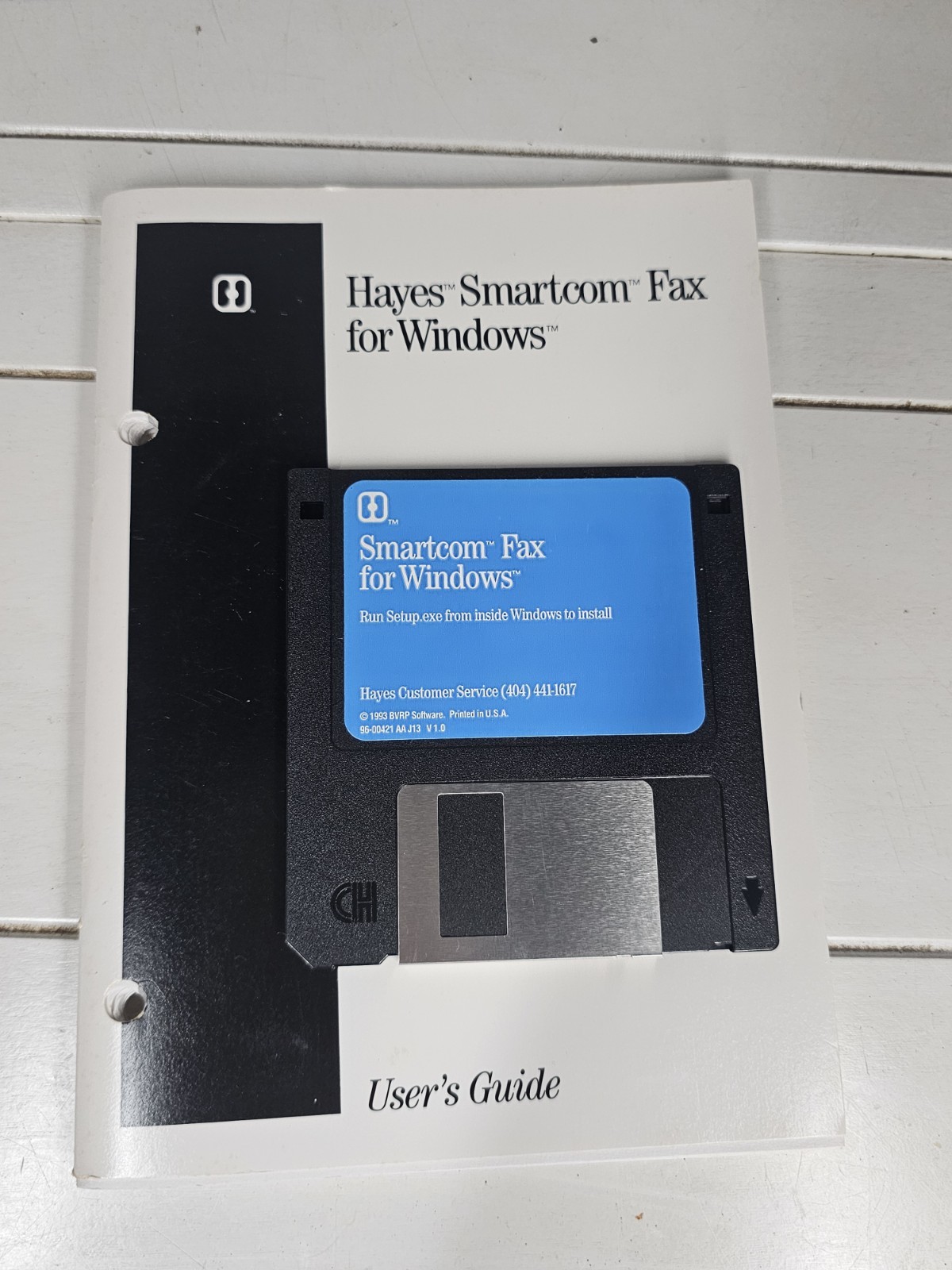 HAYES SMARTCOM FAX MODEM USER MANUAL GUIDE INSTRUCTION FOR WINDOWS Genuine Rare!