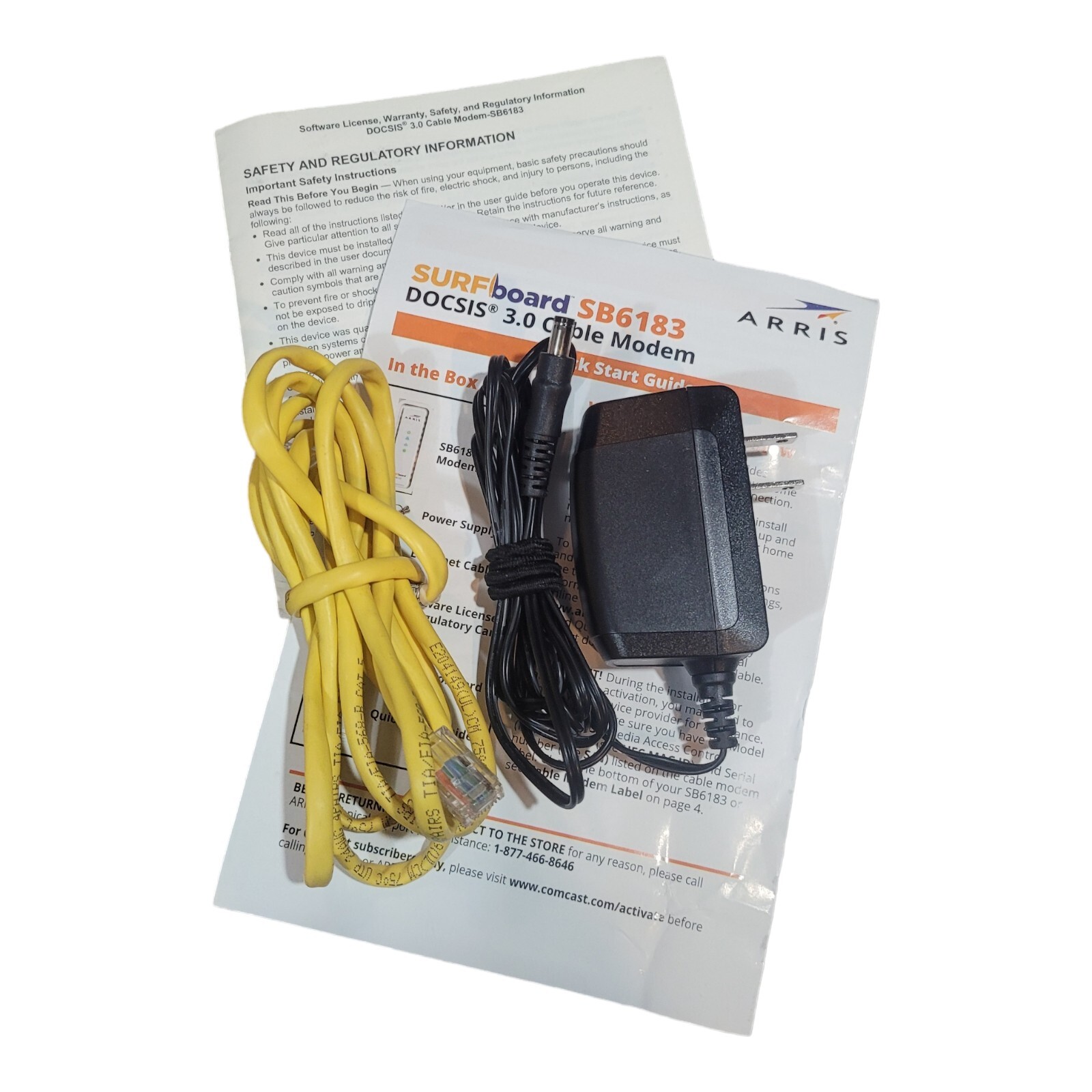 Arris Surfboard DOCSIS 3.0 Cable Modem Model SB6193 16×4 Speeds Open Box