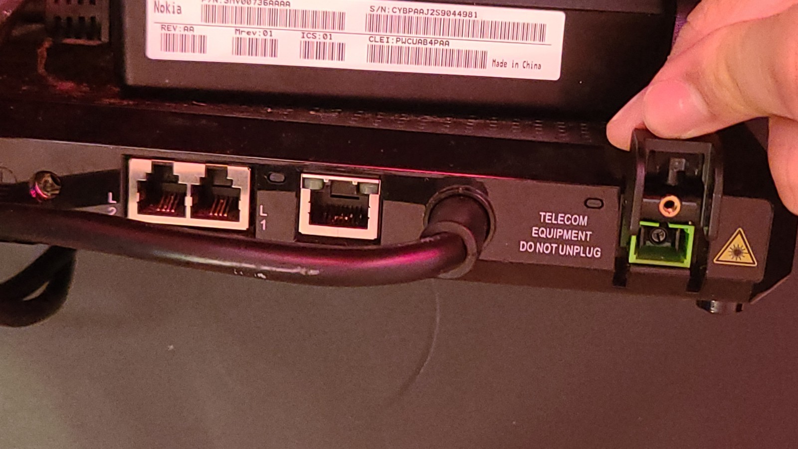 Working Verizon FIOS Optical Network Terminal Nokia G-211M-C Cable & Fiber Modem