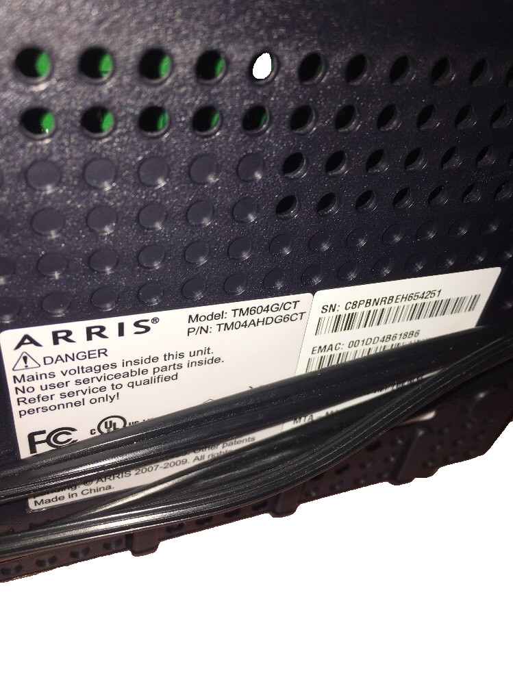 ARRIS TM604G/CT Comcast Cable Telephony Modem VOIP Touchstone TM04AHDG6CT-SHIP24
