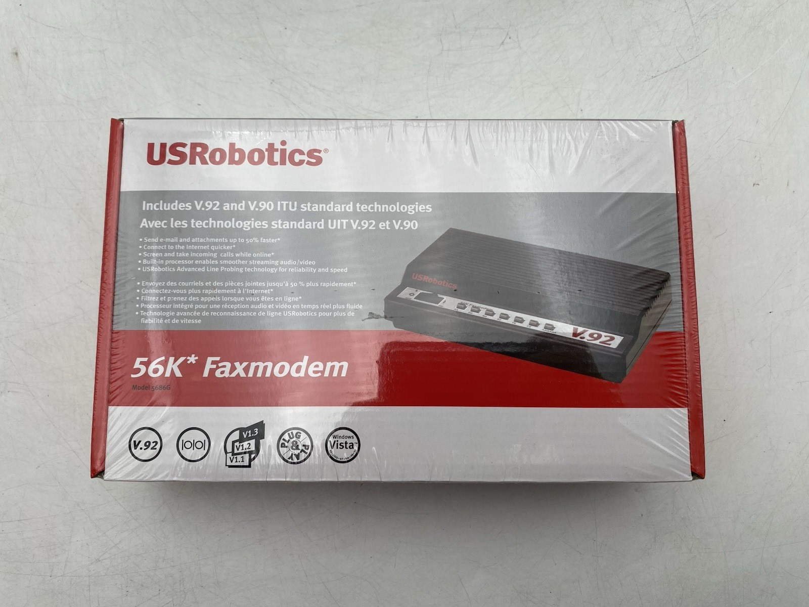 USRobotic 5686G V92 & V90 External Faxmodem USR5686G