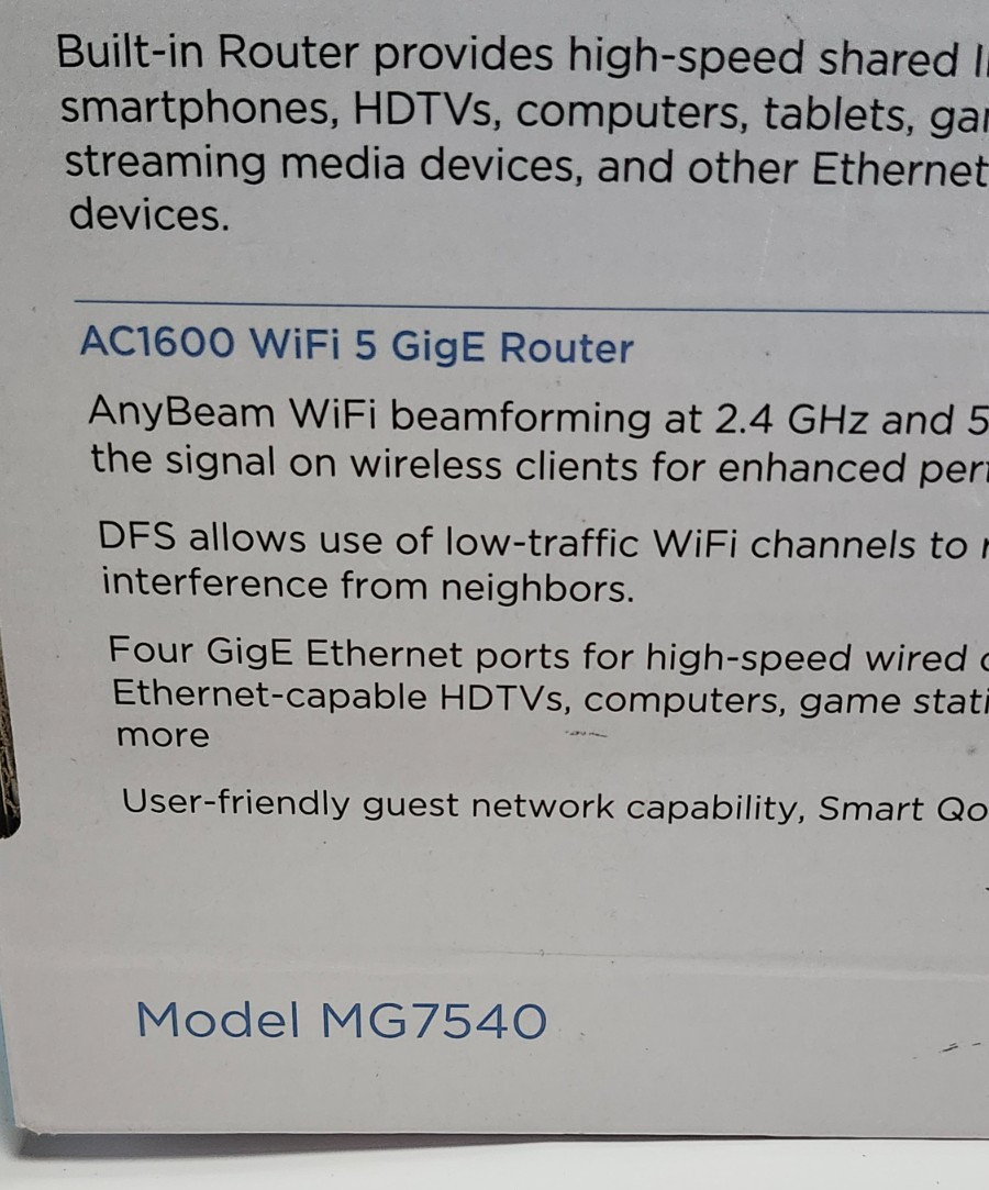 Motorola MG7540-10 16×4 Cable Modem – Black