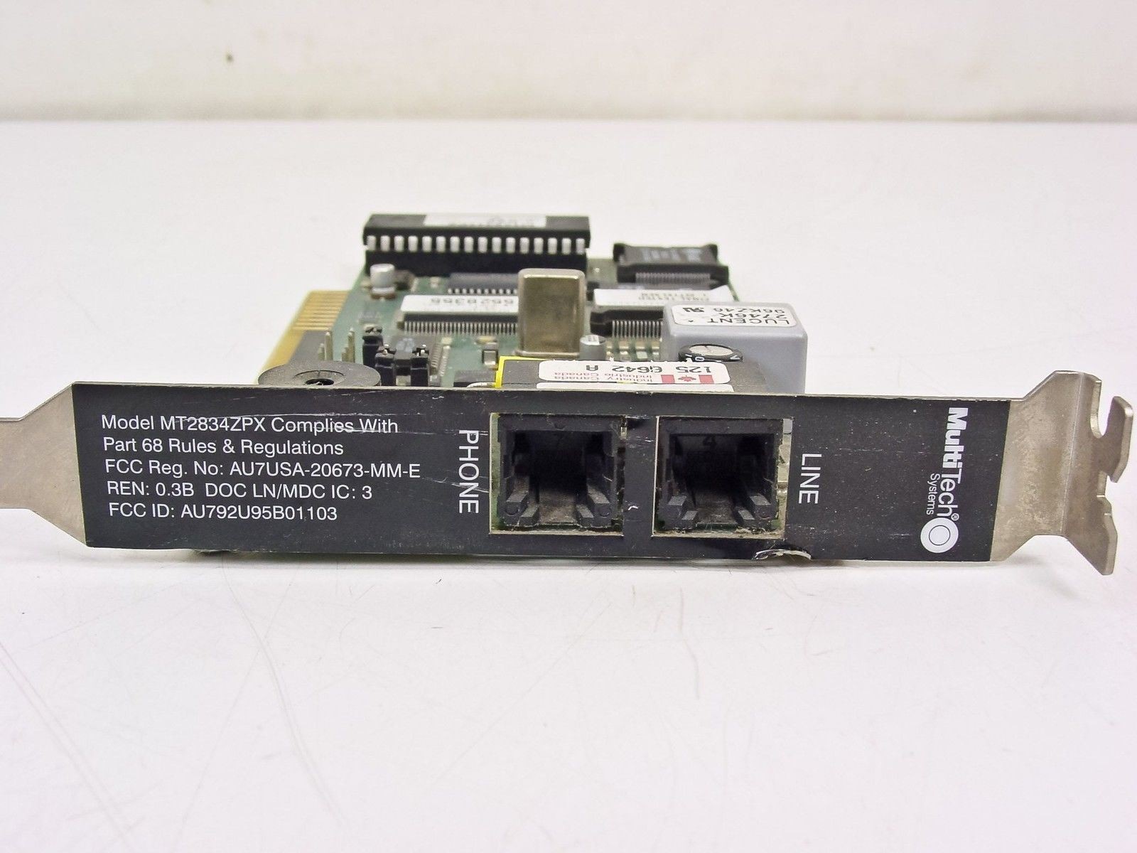MultiTech MT2834ZPX 8-Bit ISA 33.6k Data/Fax Modem Card V.022