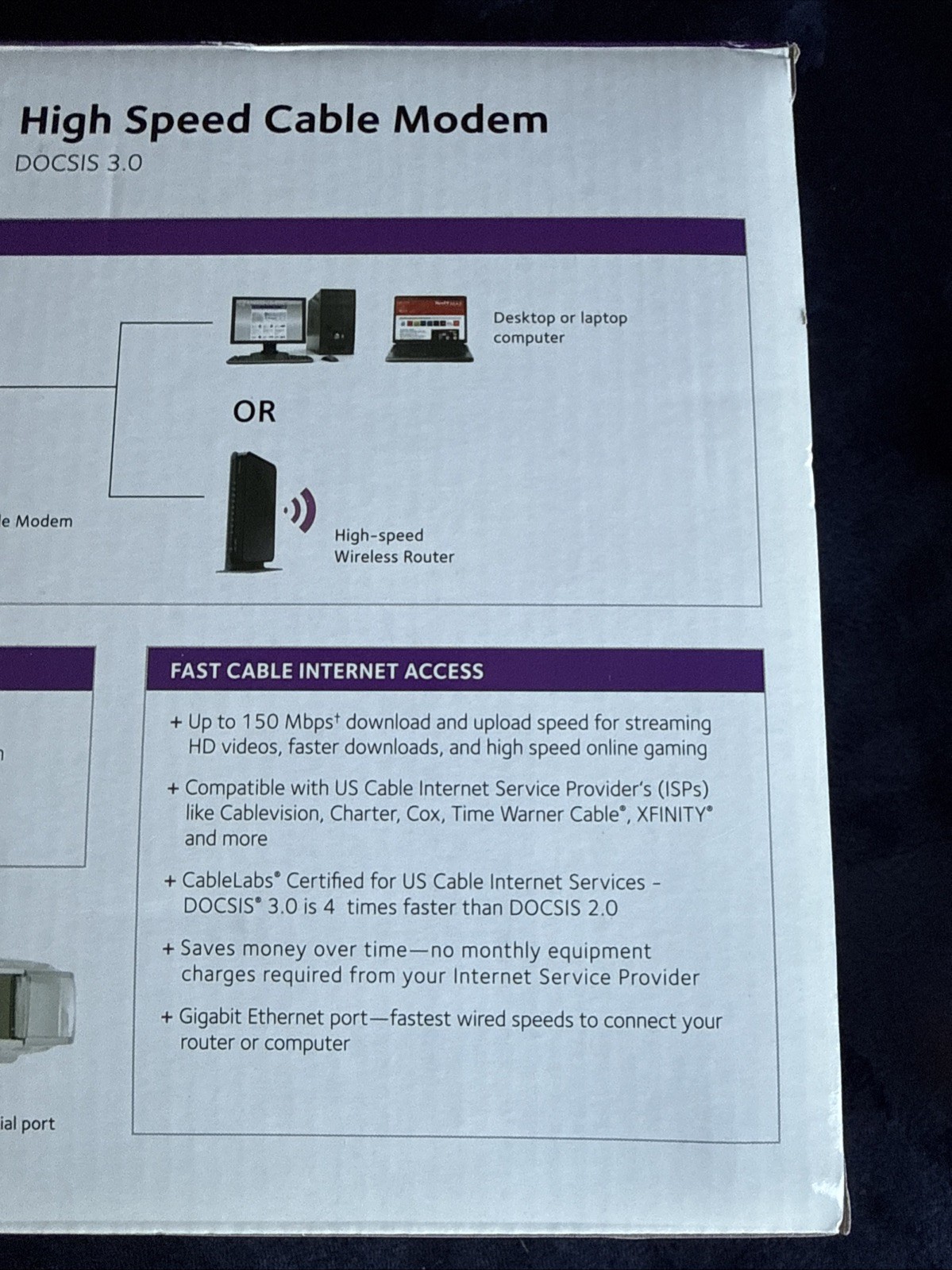 NETGEAR CMD31T High Speed Cable Modem Read Desc