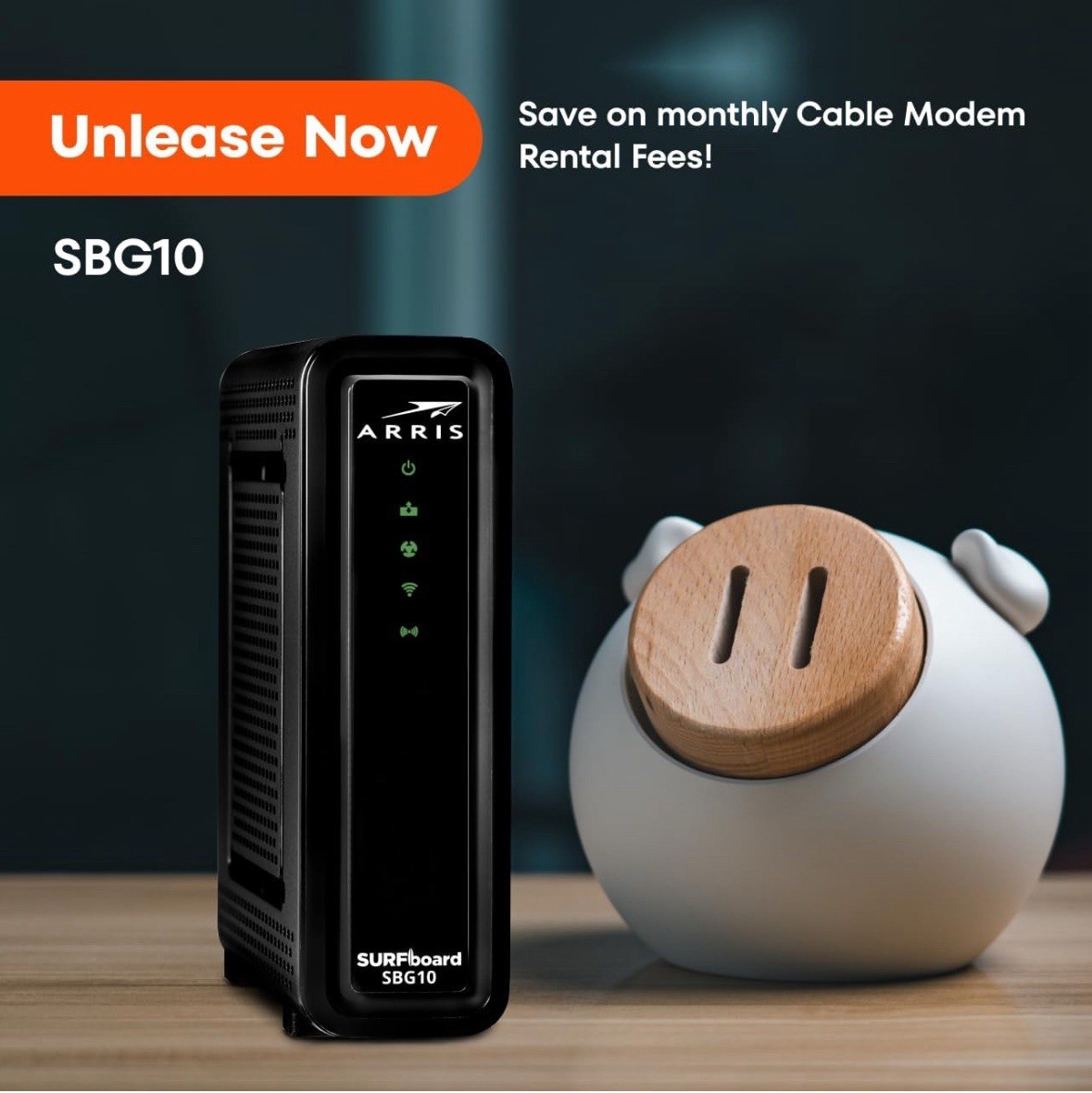 ARRIS(SBG10)-Cable Modem Router Combo- DOCSIS 3.0. WiFi Internet Speeds