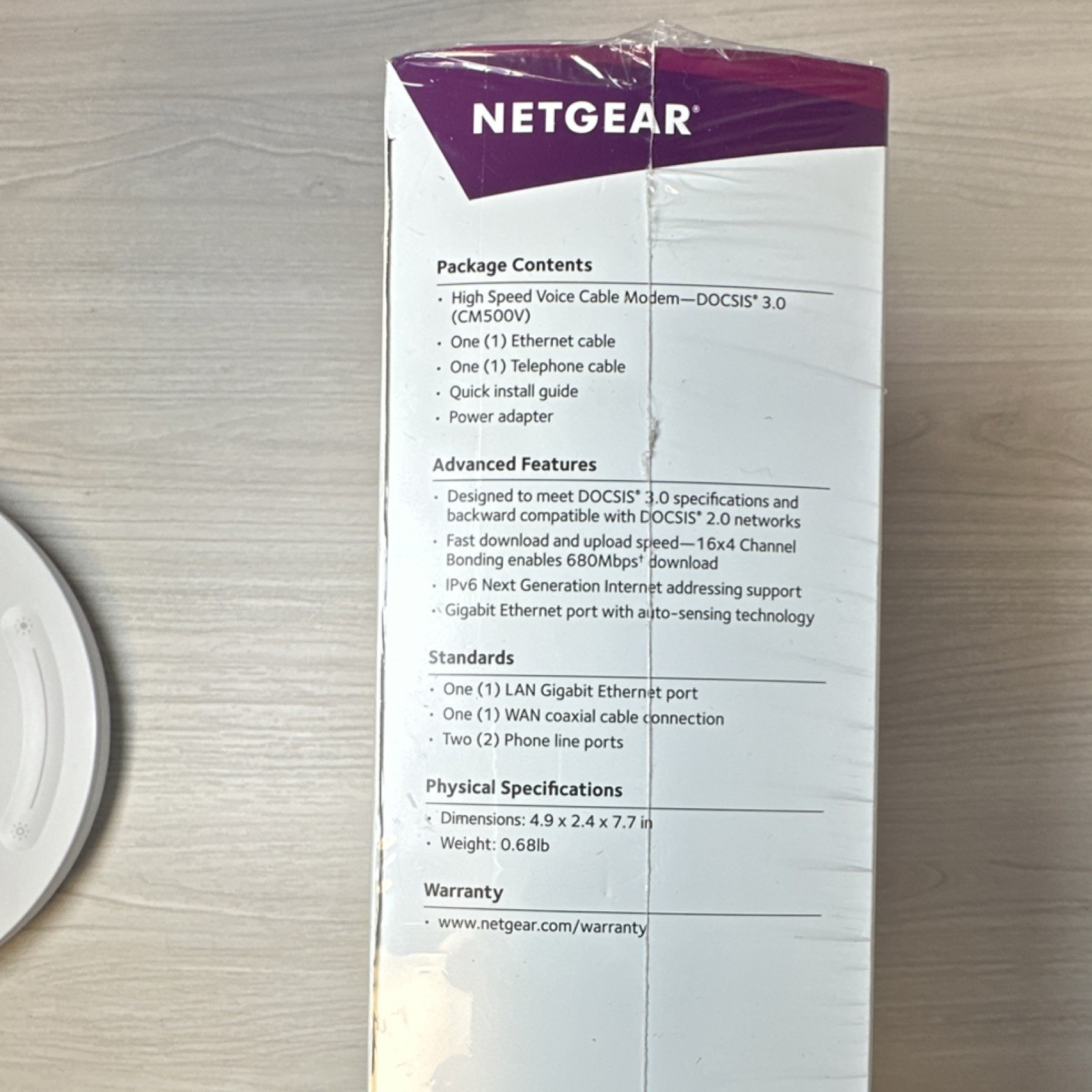 NETGEAR CM500V DOCSIS 3.0 Cable Modem Xfinity Internet Voice 2 Phone Ports
