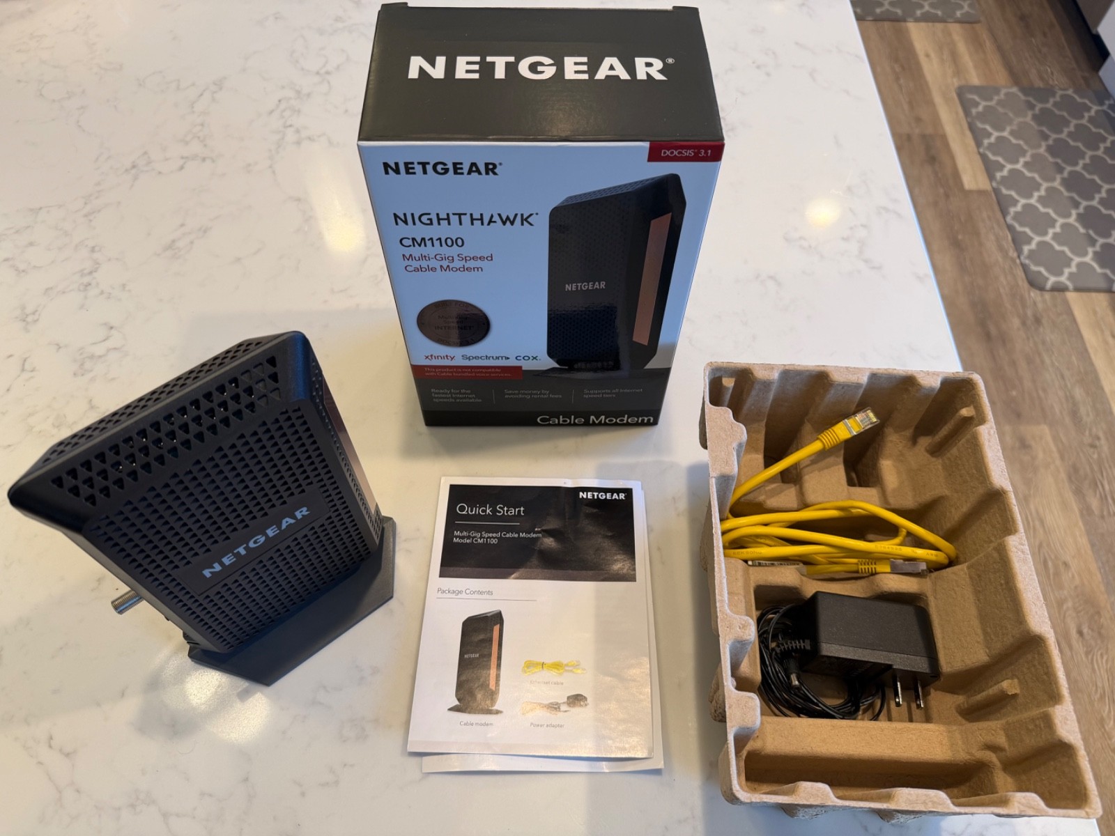 Netgear Nighthawk CM1100 Multi-Gig Speed Cable Modem DOCSIS 3.1