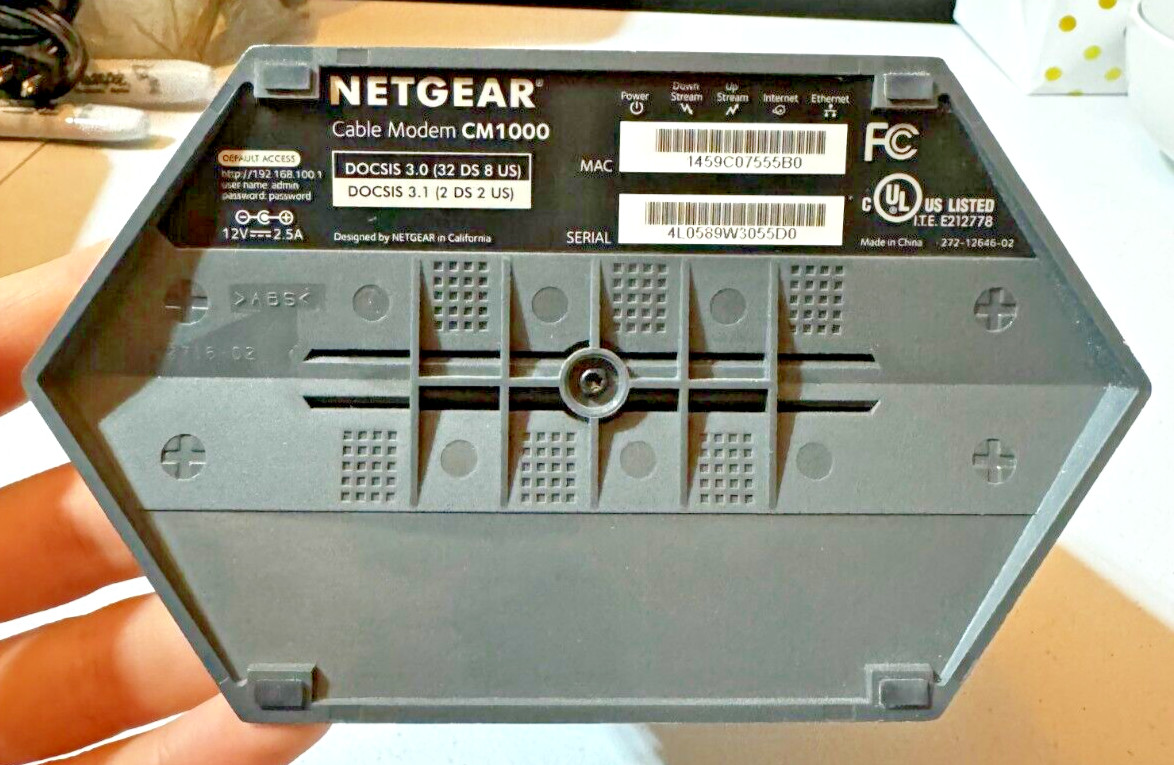 NETGEAR CM1000 DOCSIS 1000Mbps Cable Modem (CM1000-1AZNAS)