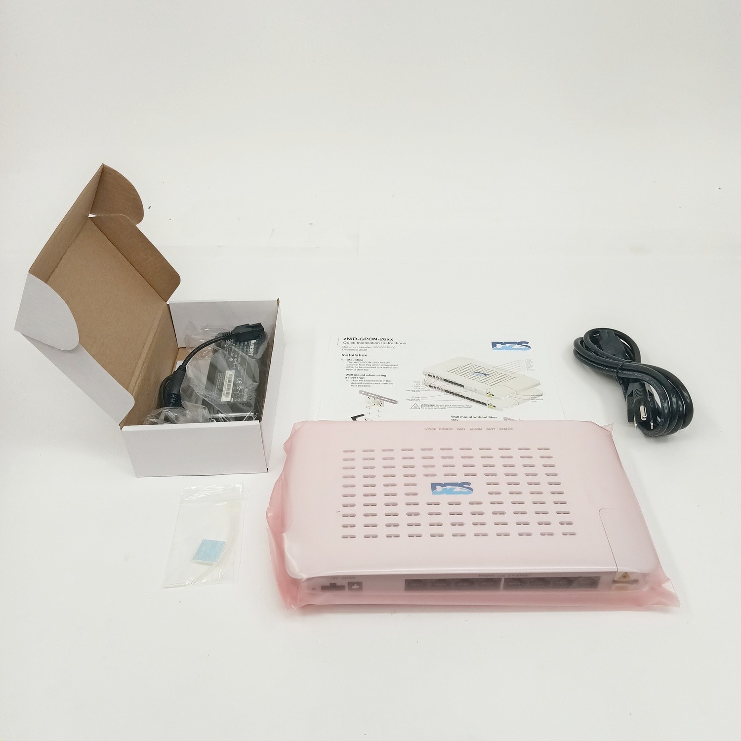 DZS ZNID-GPON-2608T-NA GPON ONT, Indoor, 0xPOTS, 8xGE POE