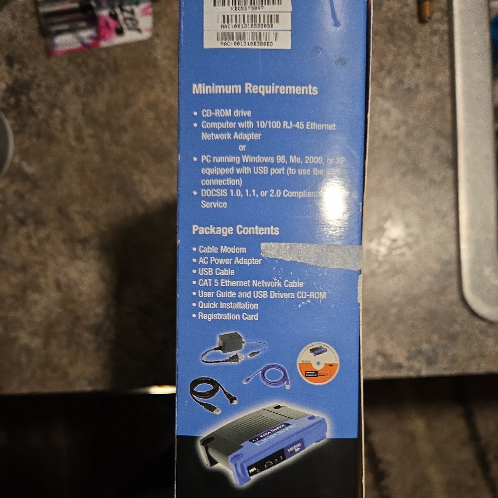 Linksys BEFCMU10 Cable Modem With USB & Ethernet Connections 42.88 Mbps