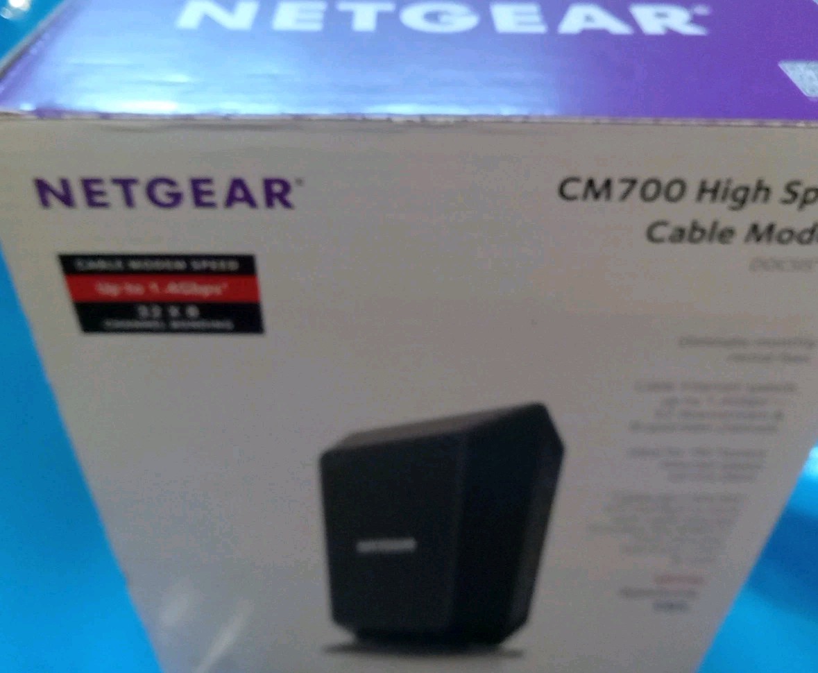 Netgear CM700 High Speed Cable Modem Cotains Modem And Adapter Only