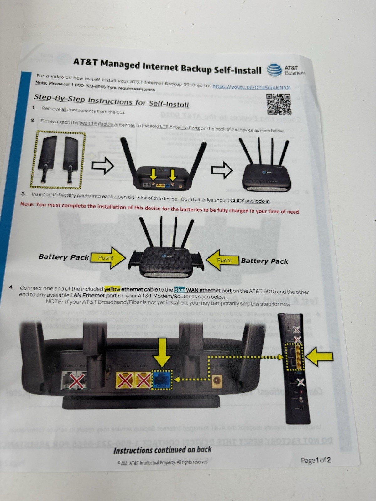 AT&T | DataRemote Cellular LTE Data Over Wireless Wi-Fi Router | CDS-9010 – New