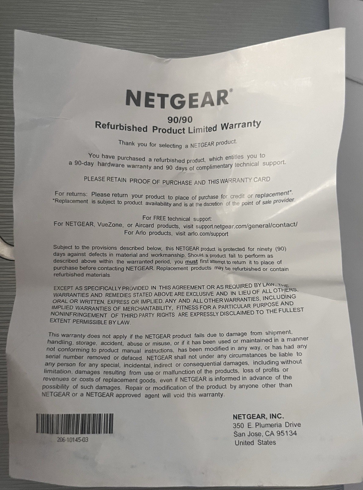 Netgear CM500V Voice Cable Modem DOCSIS 3.0 – Refurbished/new Unused