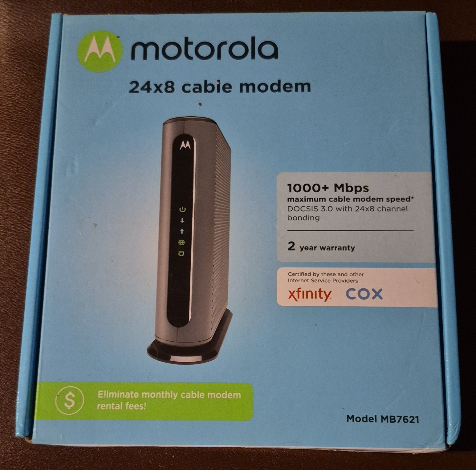 Motorola MB7621-10 DOCSIS 3.0 24×8 Cable Modem 1000+ Mbps for XFINITY