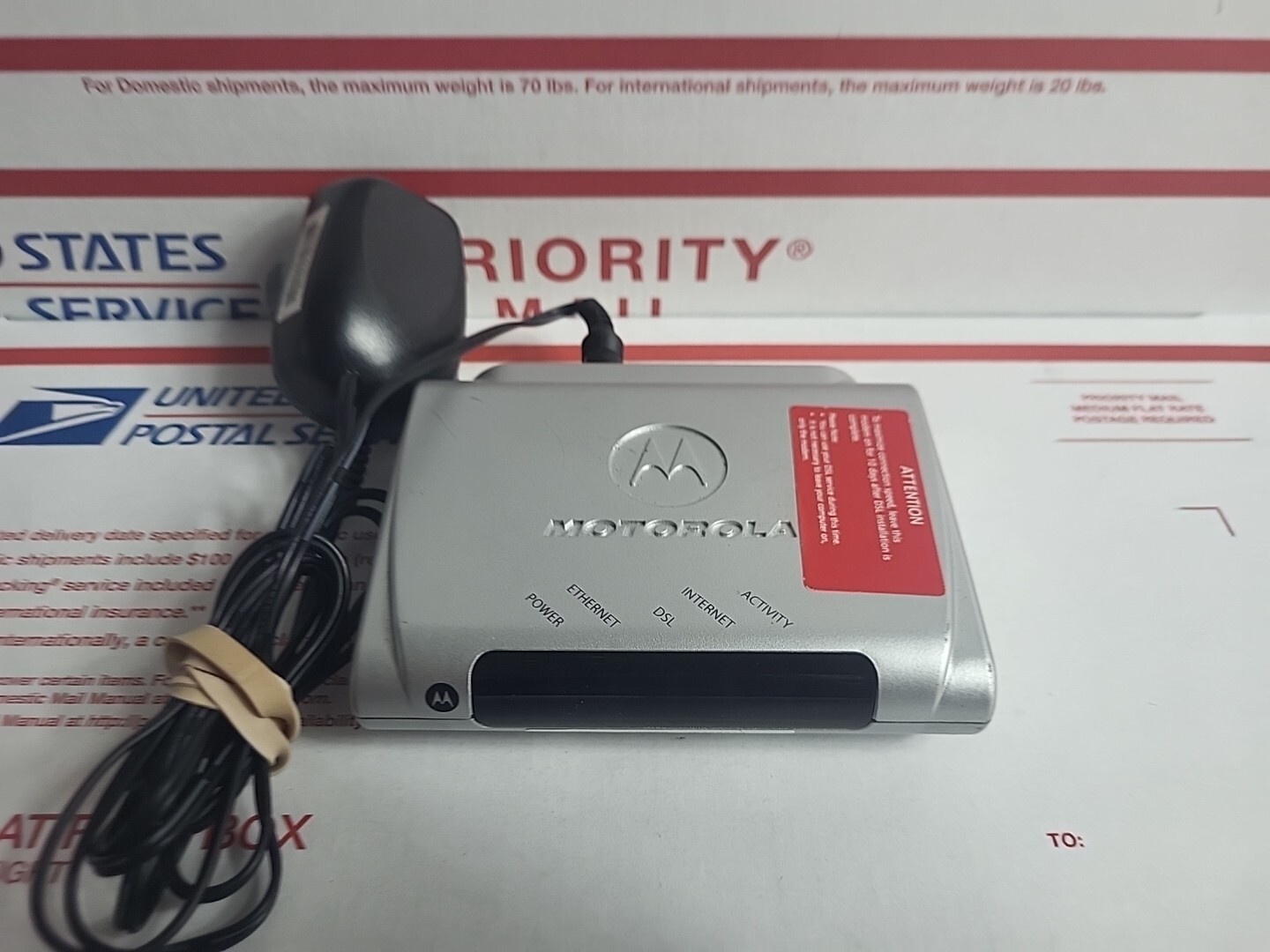 Motorola MSTATEA DSL modem With Power Supply