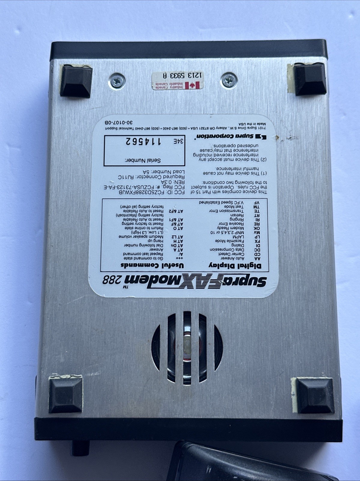SupraFAXModem 288 External Modems Mac Serial Cable PSU Tested