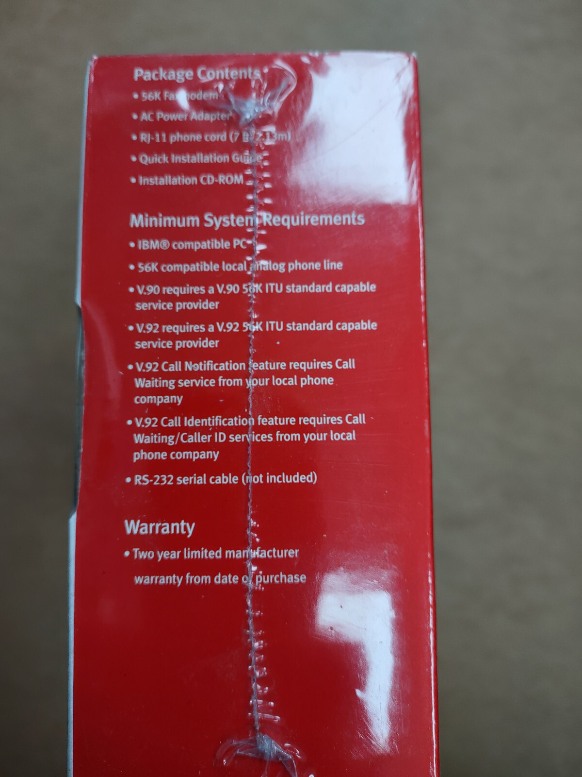 FACTORY SEALED US Robotics 56K Modem/ Fax/ USR5686E