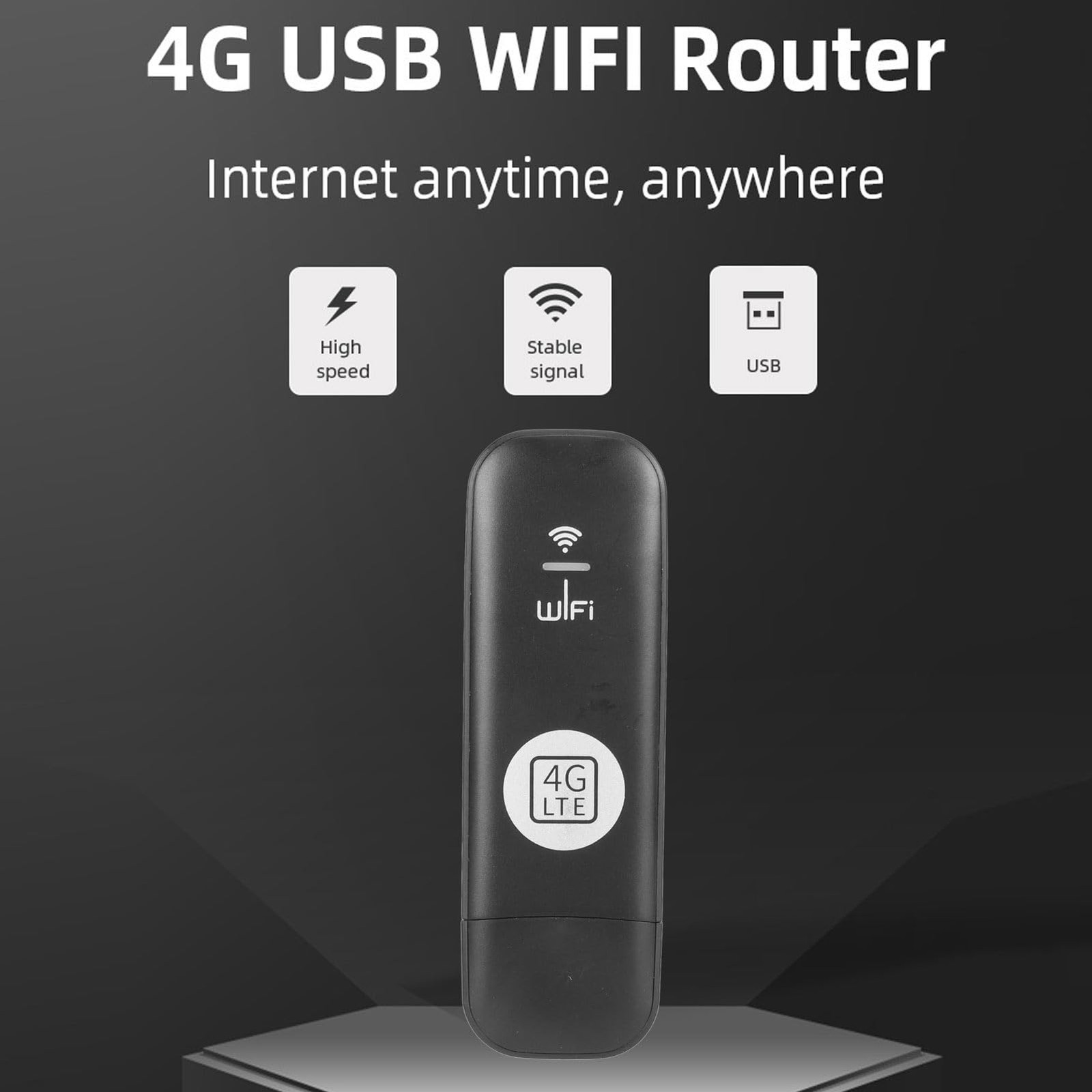 4G LTE USB WiFi Modem, High Speed 150Mbps Portable Travel Hotspot with SIM Ca…