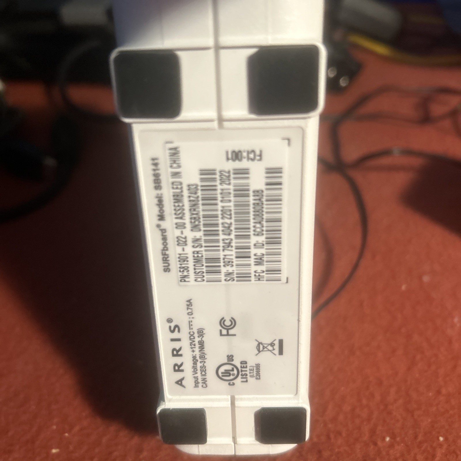 ARRIS SURFboard SB6141 Surf Board Modem