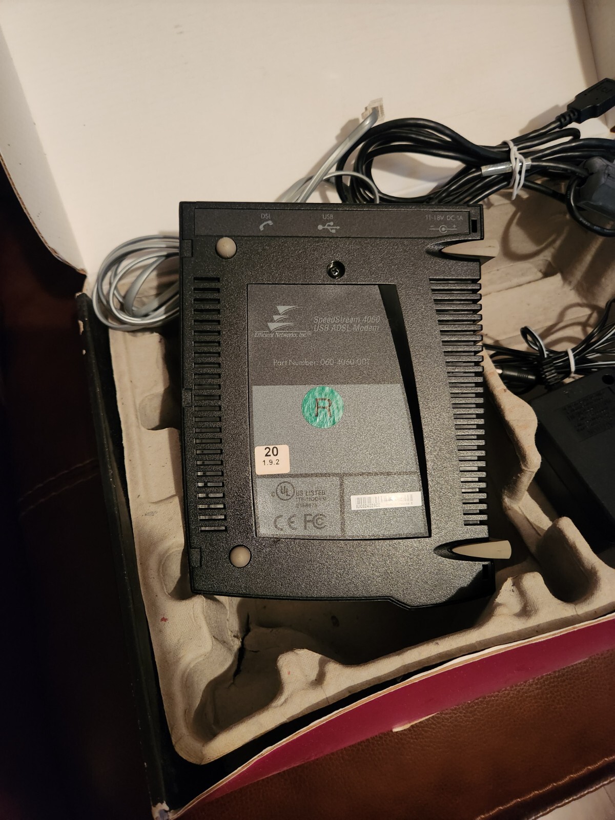 Efficient Networks, Inc. 4060 SpeedStream DSL USB Modem Complete In Original Box