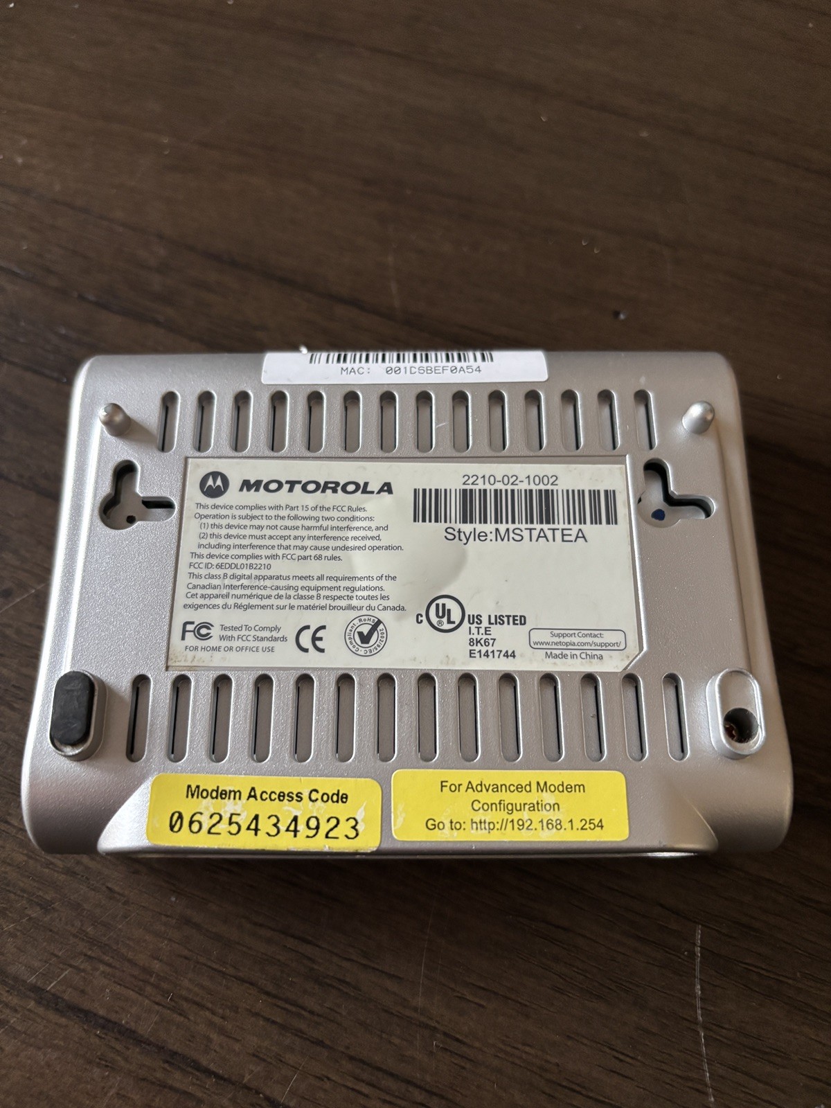 Motorola 2210-02-1022 Modem MSTATEA – M1