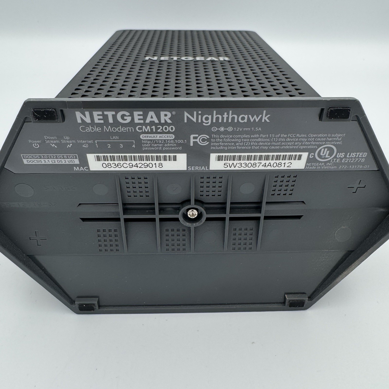 NETGEAR Nighthawk CM1200 DOCSIS 3.1 Cable Modem *Parts only* READ