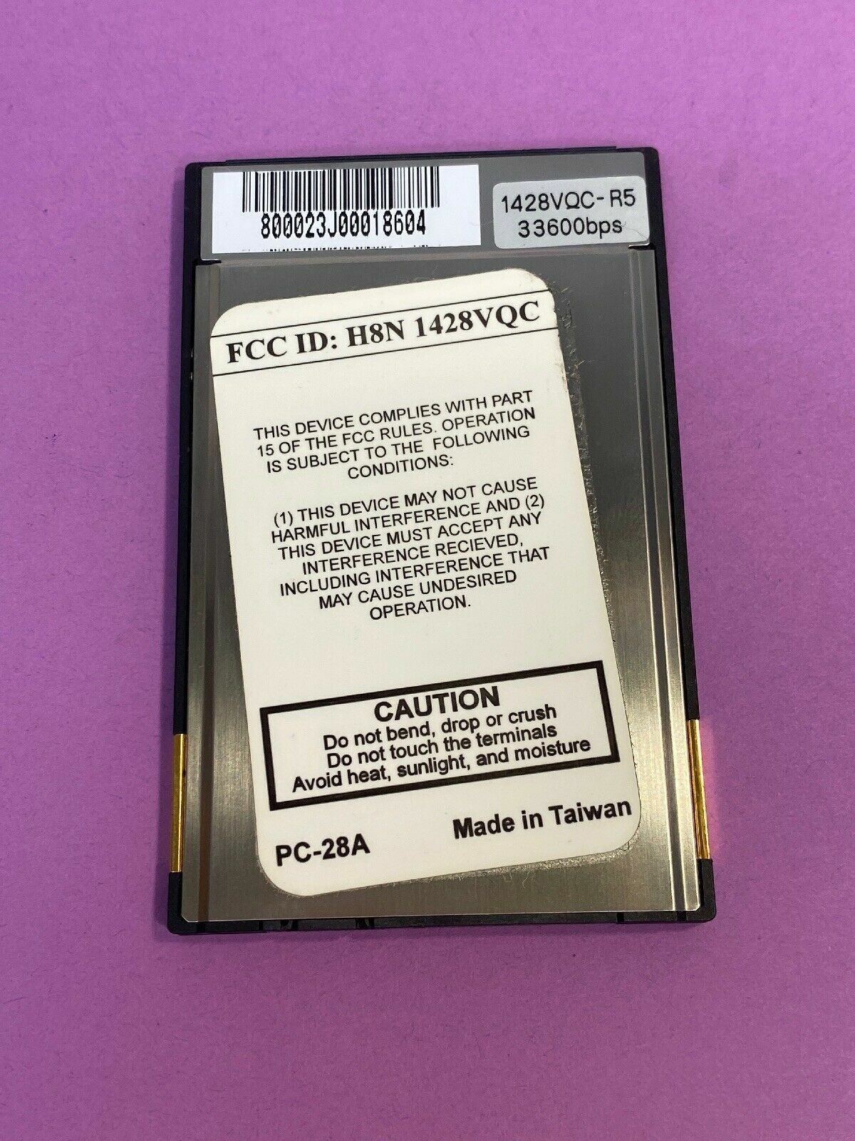 PC-28A CHAMPION PCMCIA DATA/FAX MODEM 33.6 KBPS ~ V.34