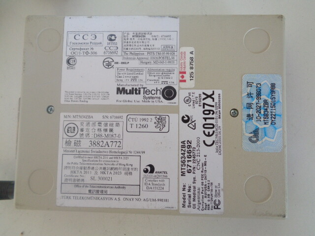 MultiTech Systems Multi-Modem Data/Fax Modem MT5634ZBA GE 2245773 56K