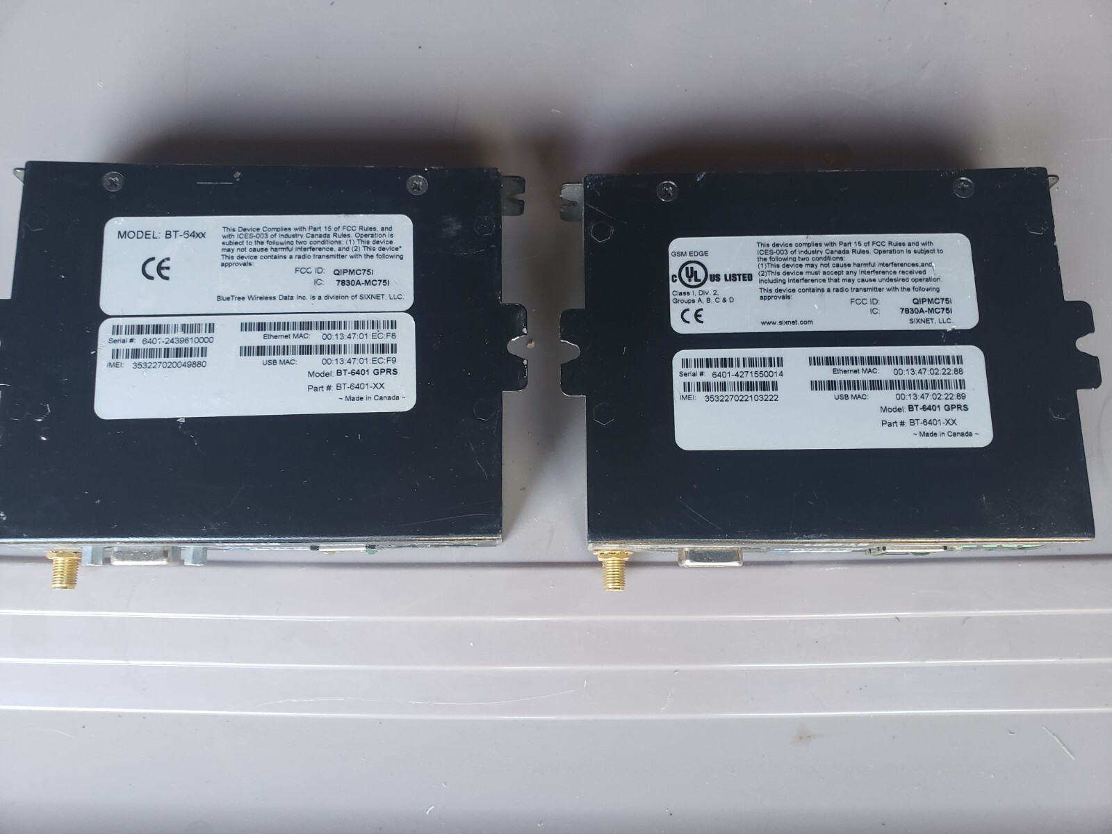 2 – Blue Tree BT-6401 Cell Modems