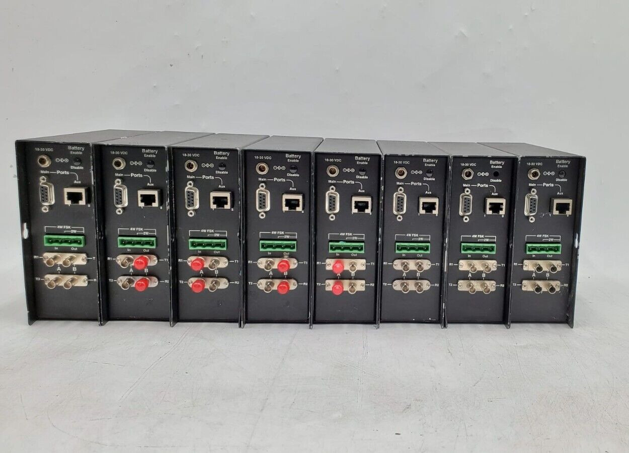LOT OF 8- GDI Communications FDM-FSK: Fiber Optic Modem, Built-In FSK