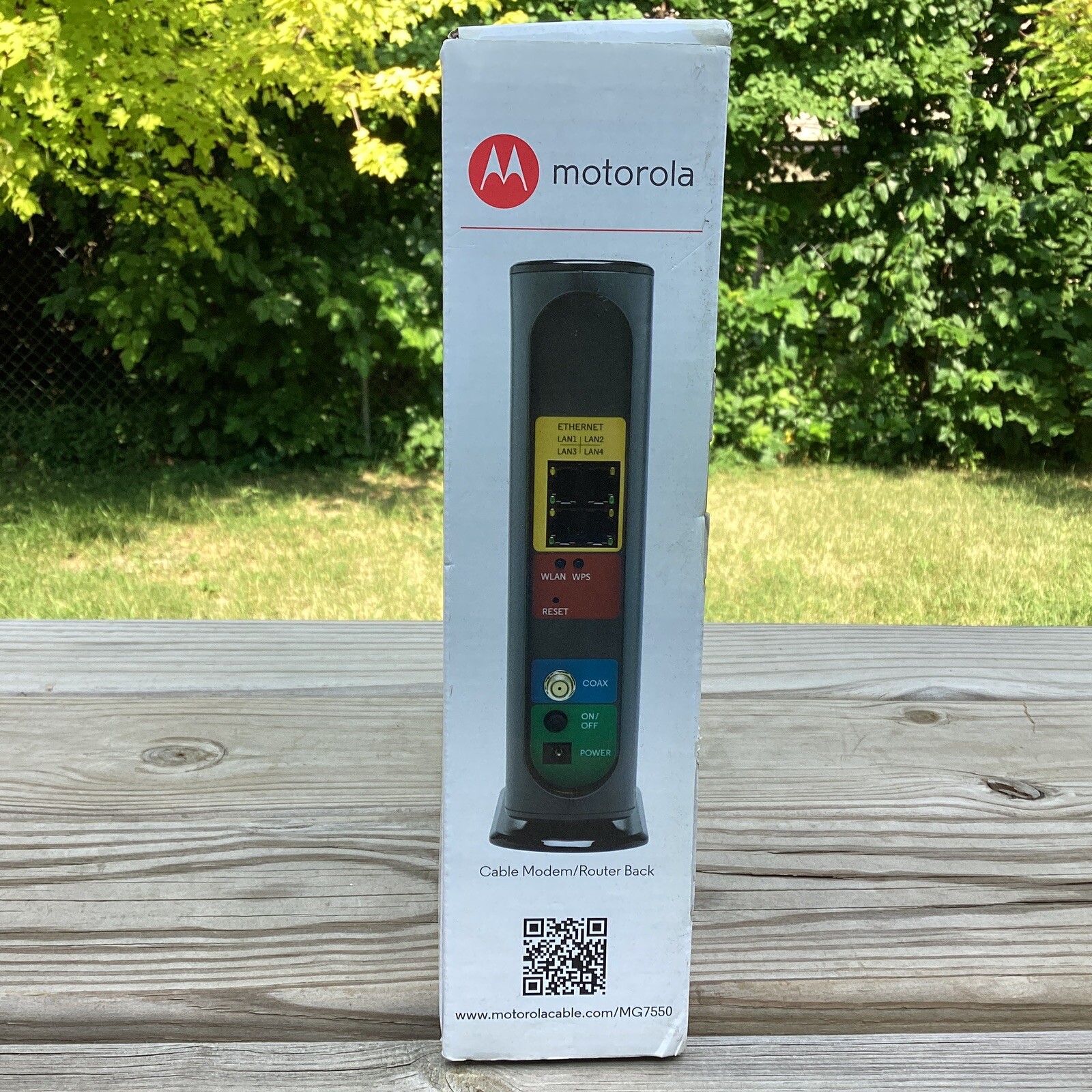 MOTOROLA CABLE MODEM PLUS WIFI ROUTER DOCSIS 3.0 16X4 AC1900 MG7550 POWER BOOST