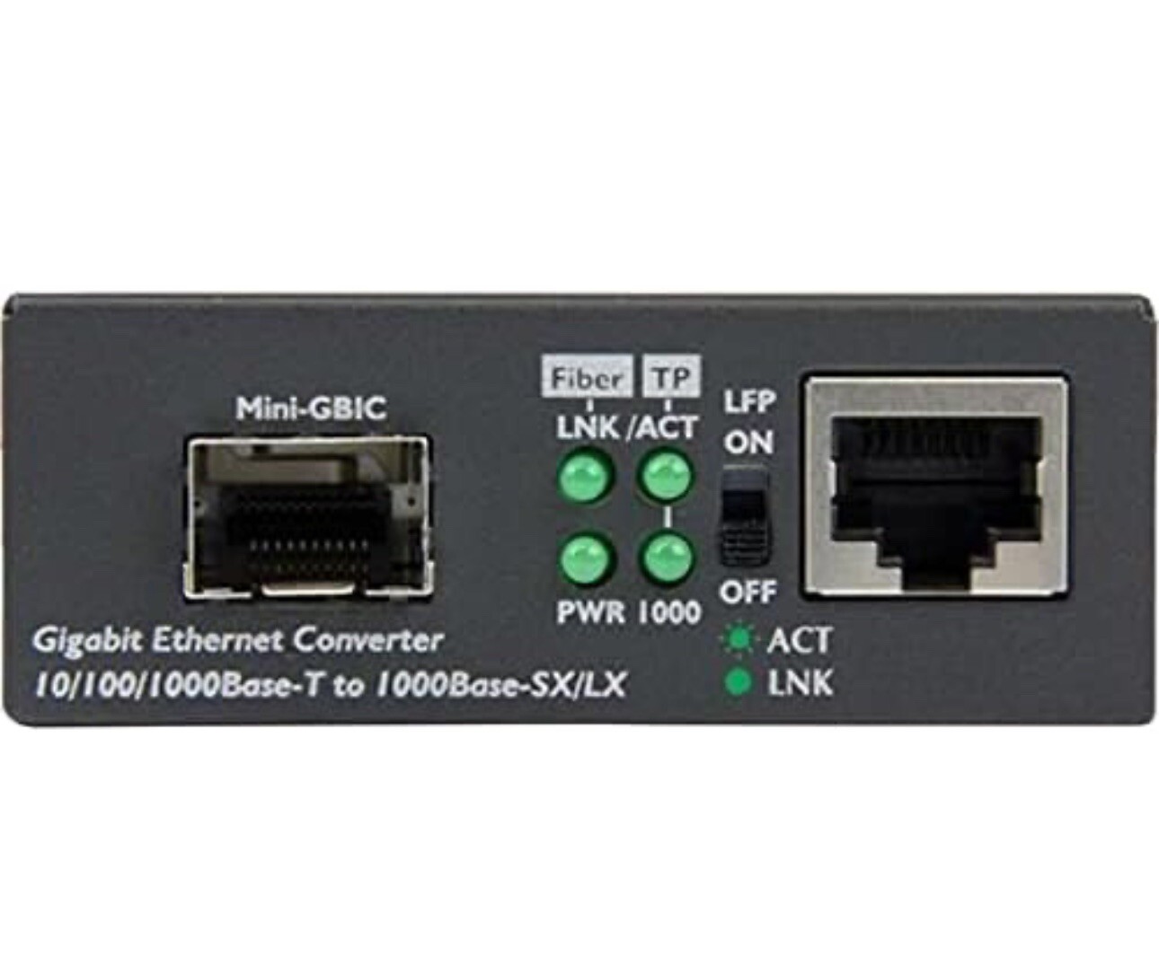 StarTech.com MCM1110SFP Gigabit Ethernet Fiber Media Converter with Open SFP
