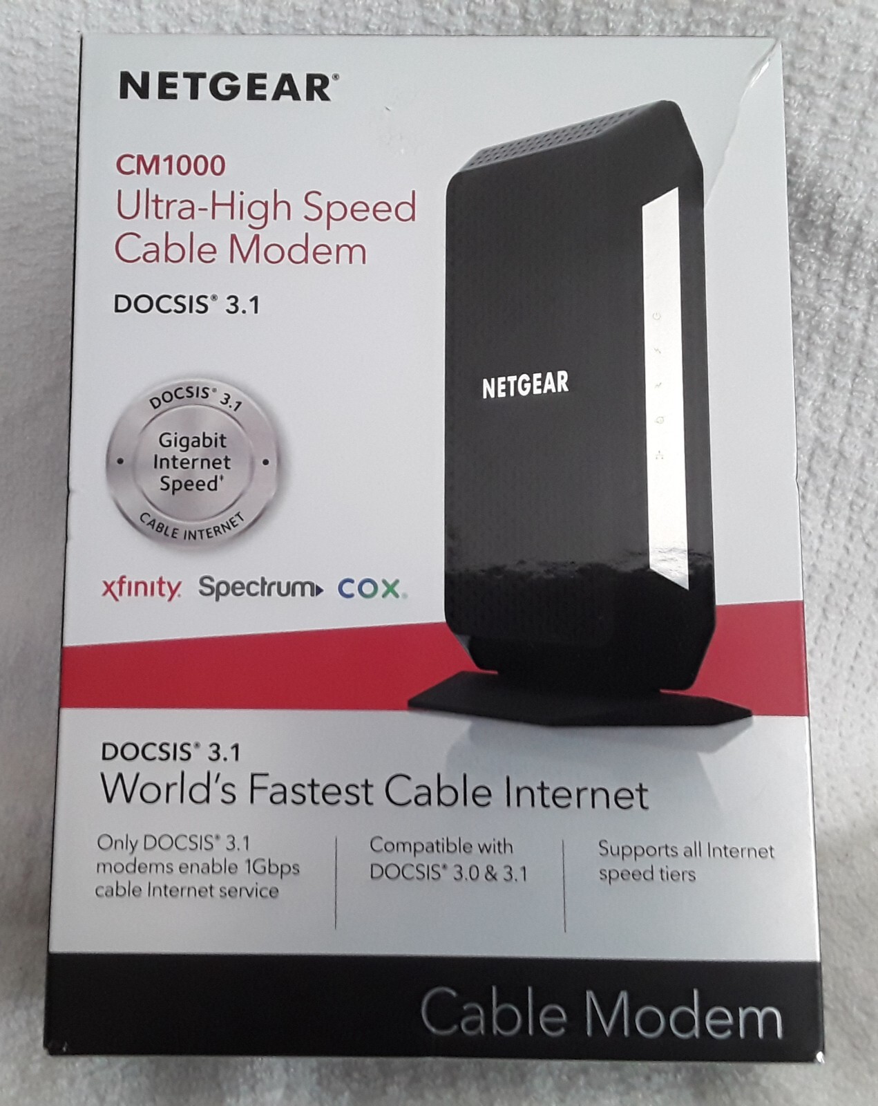 NETGEAR CM1000v2 DOCSIS 3.1 3.0 Cable Modem Computer Tech