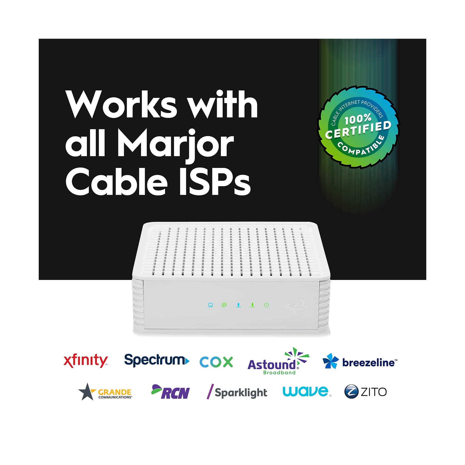 Hitron CODA DOCSIS 3.1 Modem | Pairs with Any WiFi Router or Mesh WiFi | Cert…