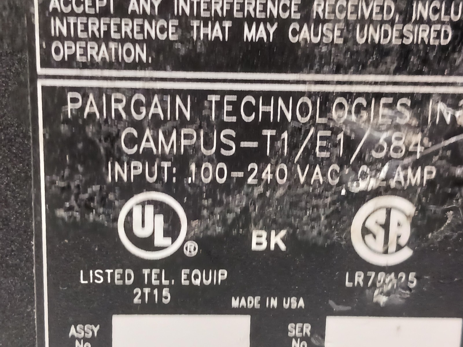 Pairgain Campus-T1, HDSL, Campus-T1/E1/384