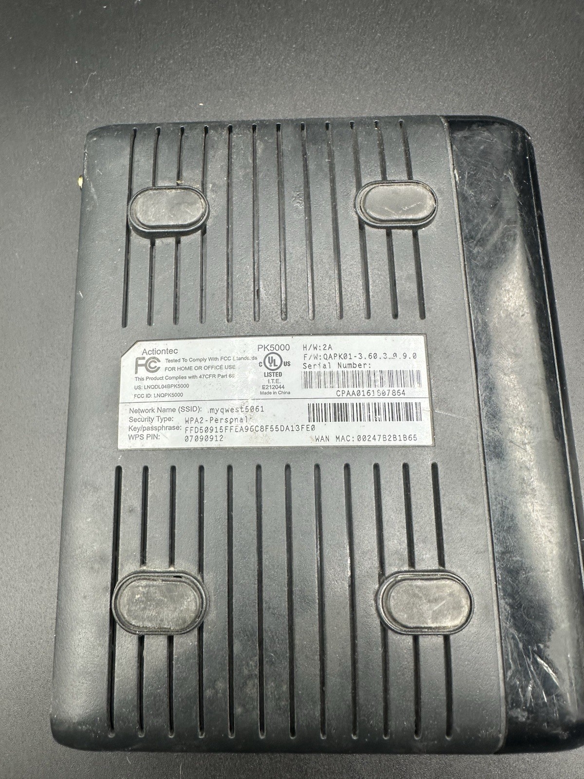 Lot of 5 Modems & Receivers – Verizon Westell, Qwest Actiontec PK5000, Dish Joey