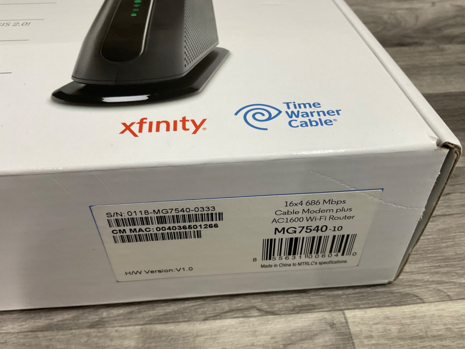 Motorola MG7540 DOCSIS 3.0, 16×4 Cable Modem WIFI Router 2.4G / 5G