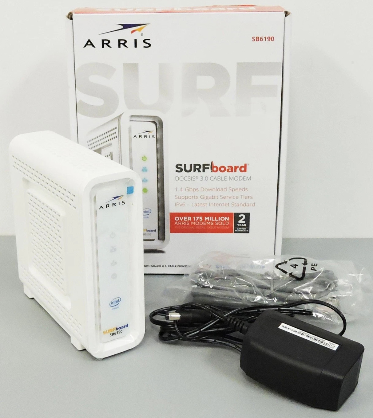 ARRIS SURFboard SB6190 DOCSIS 3.0 Cable Modem 1 Gigabit Ethernet Port FREE SHIP!