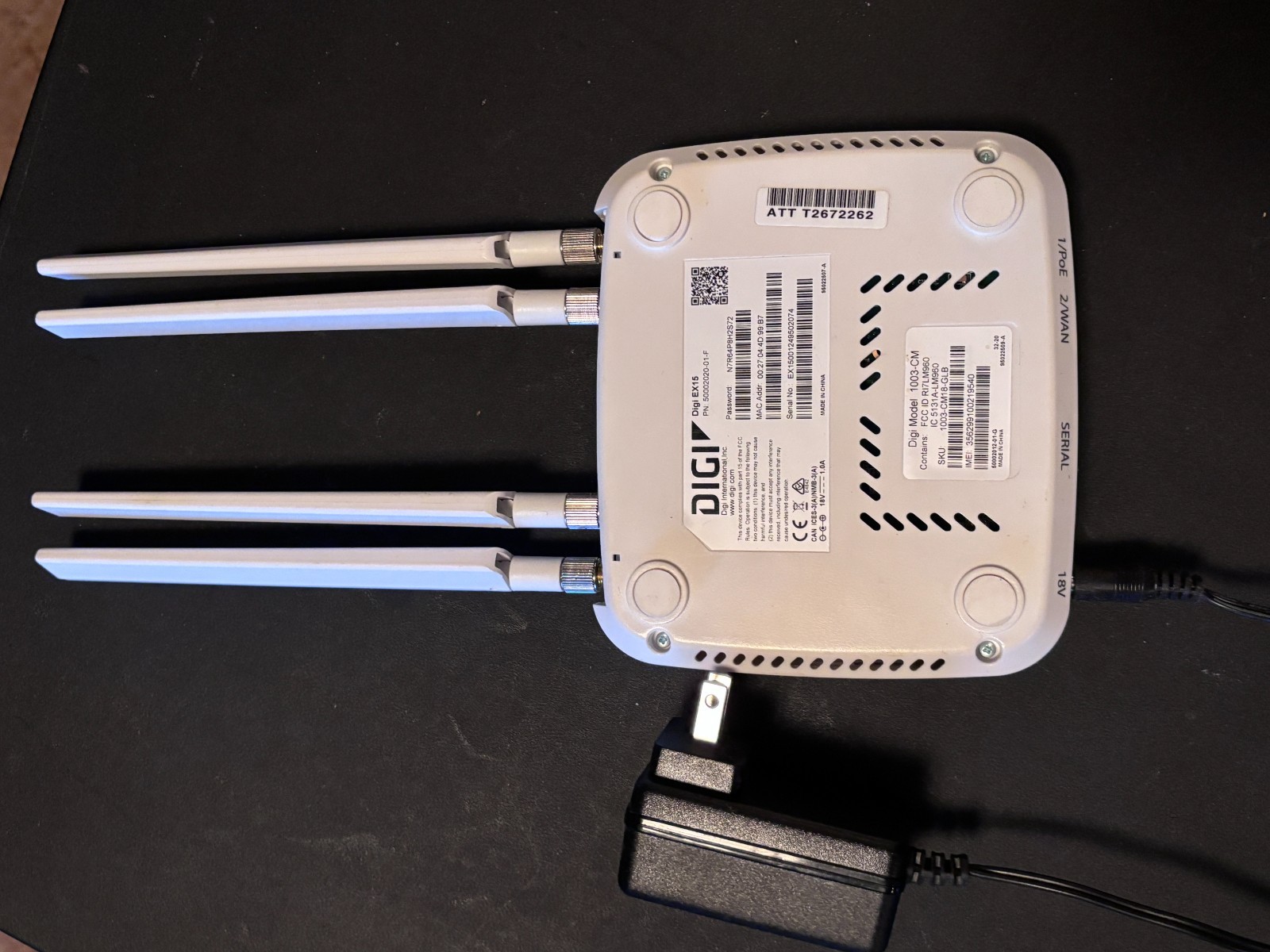 Digi EX15 LTE Cellular Router Gateway w/ Accelerated 1003-CM Modem