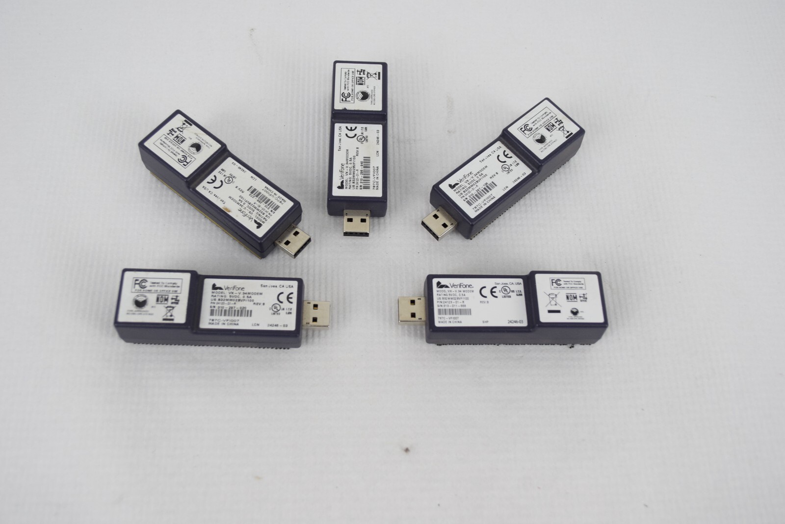 Verifone VX-V.34 Modem Dongle Lot of 5