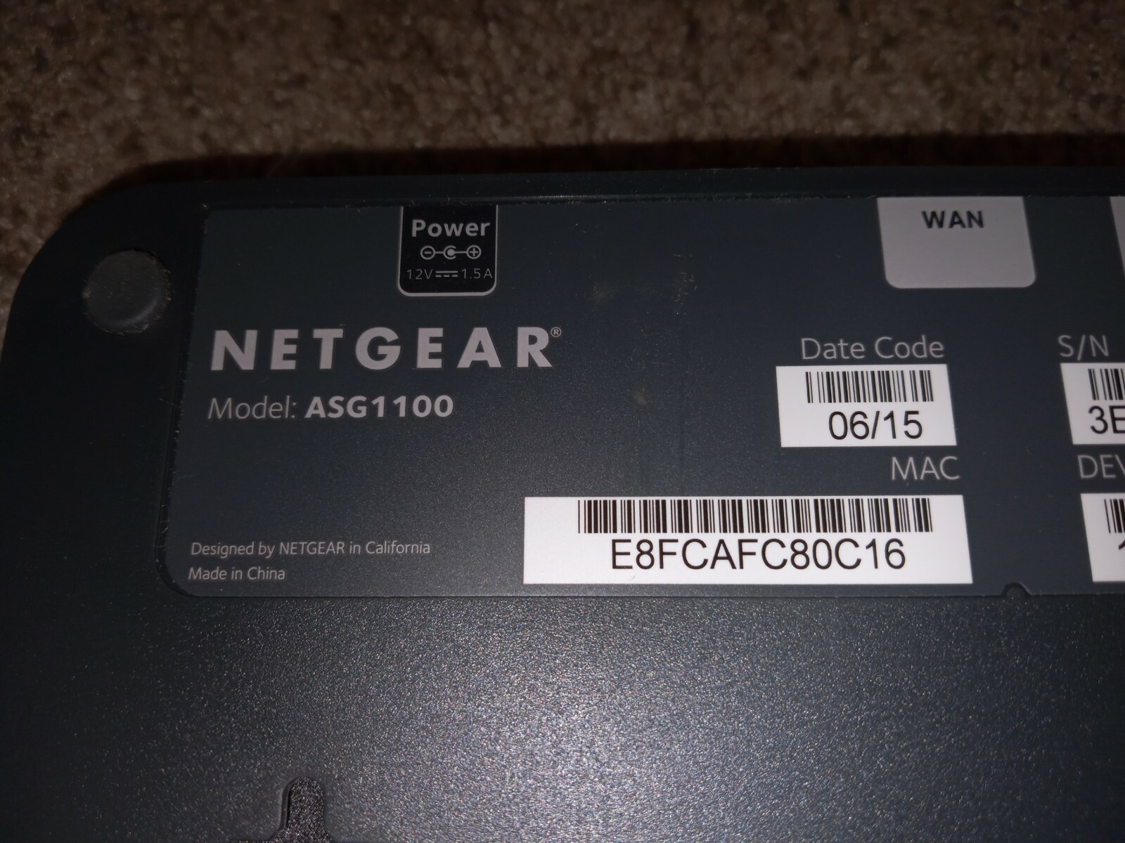 Netgear Lifestyle Gateway ASG1100 Home Security Hub Modem Networking System
