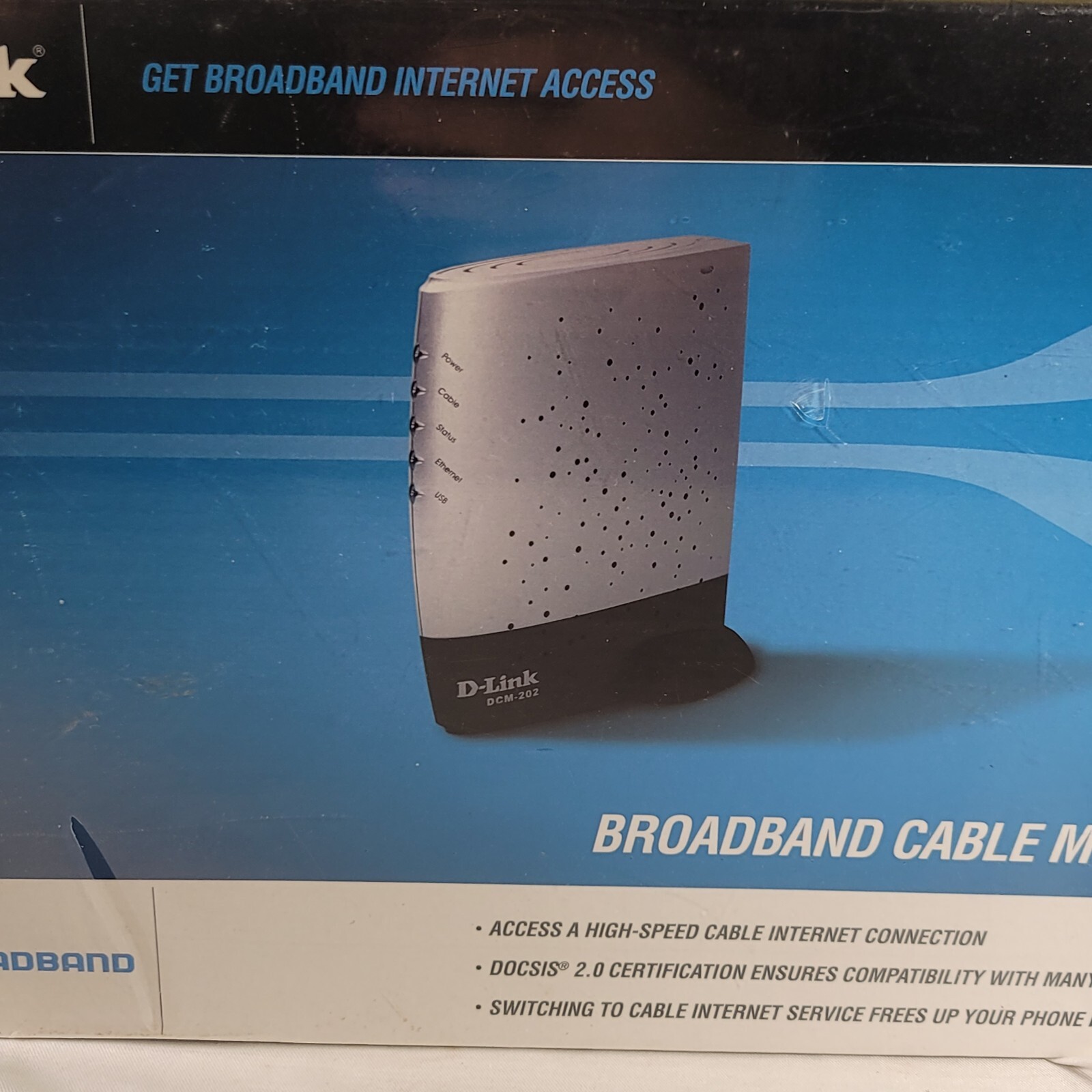 D-Link DCM-202 DOCSIS 2.0 Cable Modem Brand New SEALED