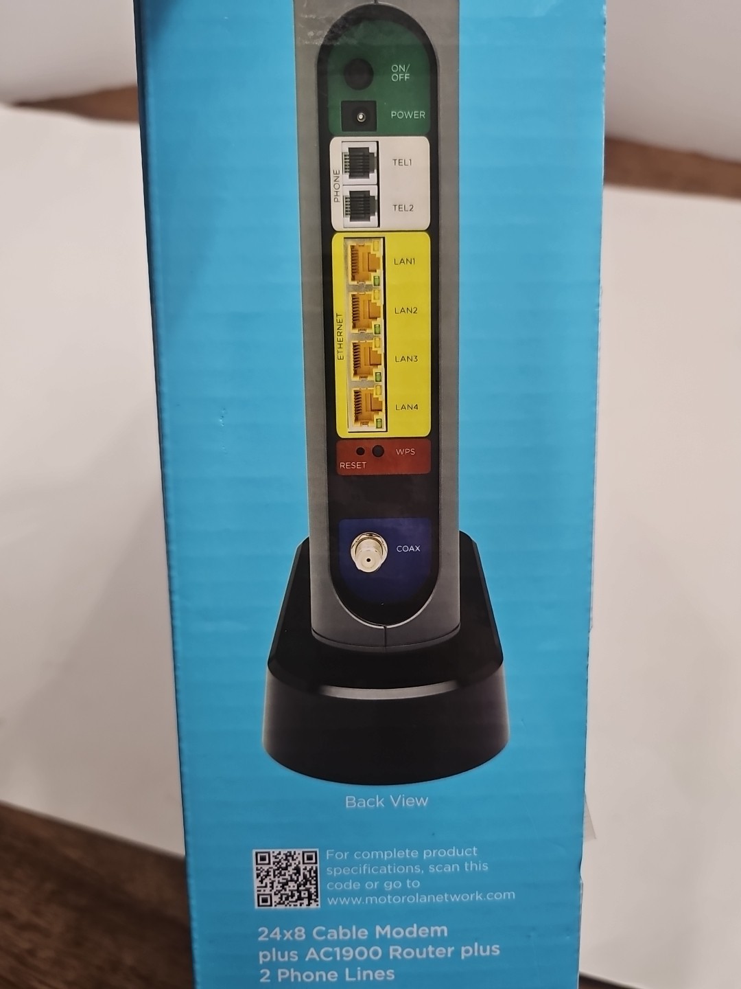 Motorola MT7711 24X8 Cable Modem and AC1900 Dual Band Wi-Fi Gigabit Router 2…