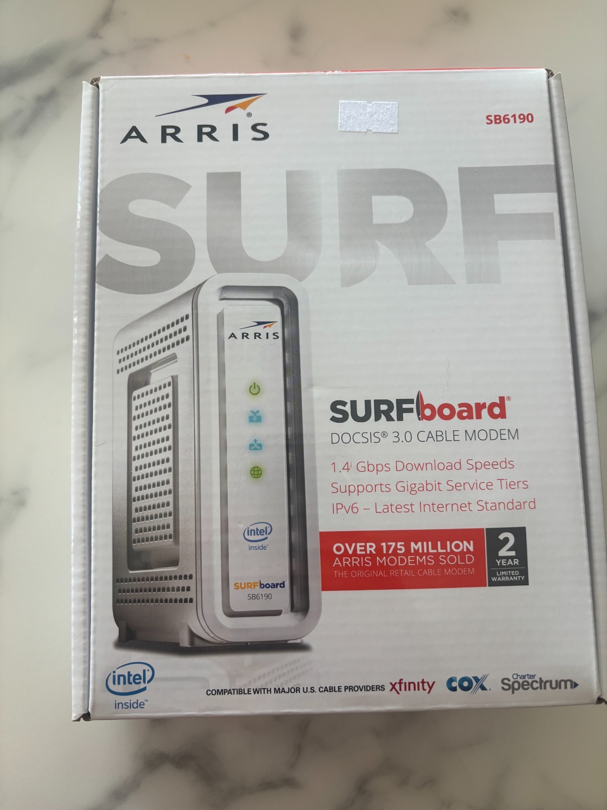 ARRIS SURFboard SB6190 DOCSIS 3.0 32×8 Cable Modem 1 Gbps Xfinity Gaming