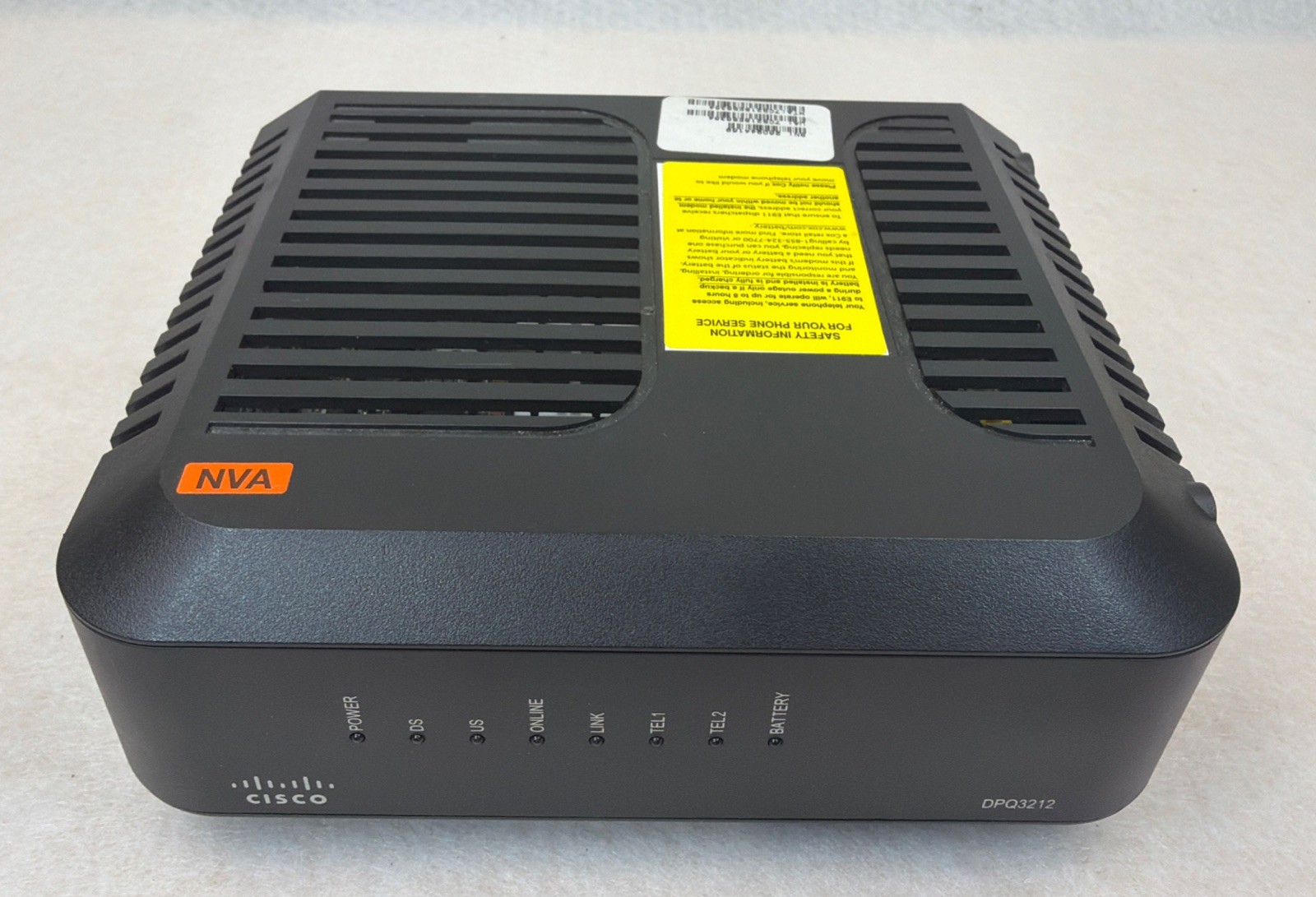 Cisco DPQ3212 DOCSIS 3.0 Residential Gateway Cable Modem Pre-Owned No Power Cord