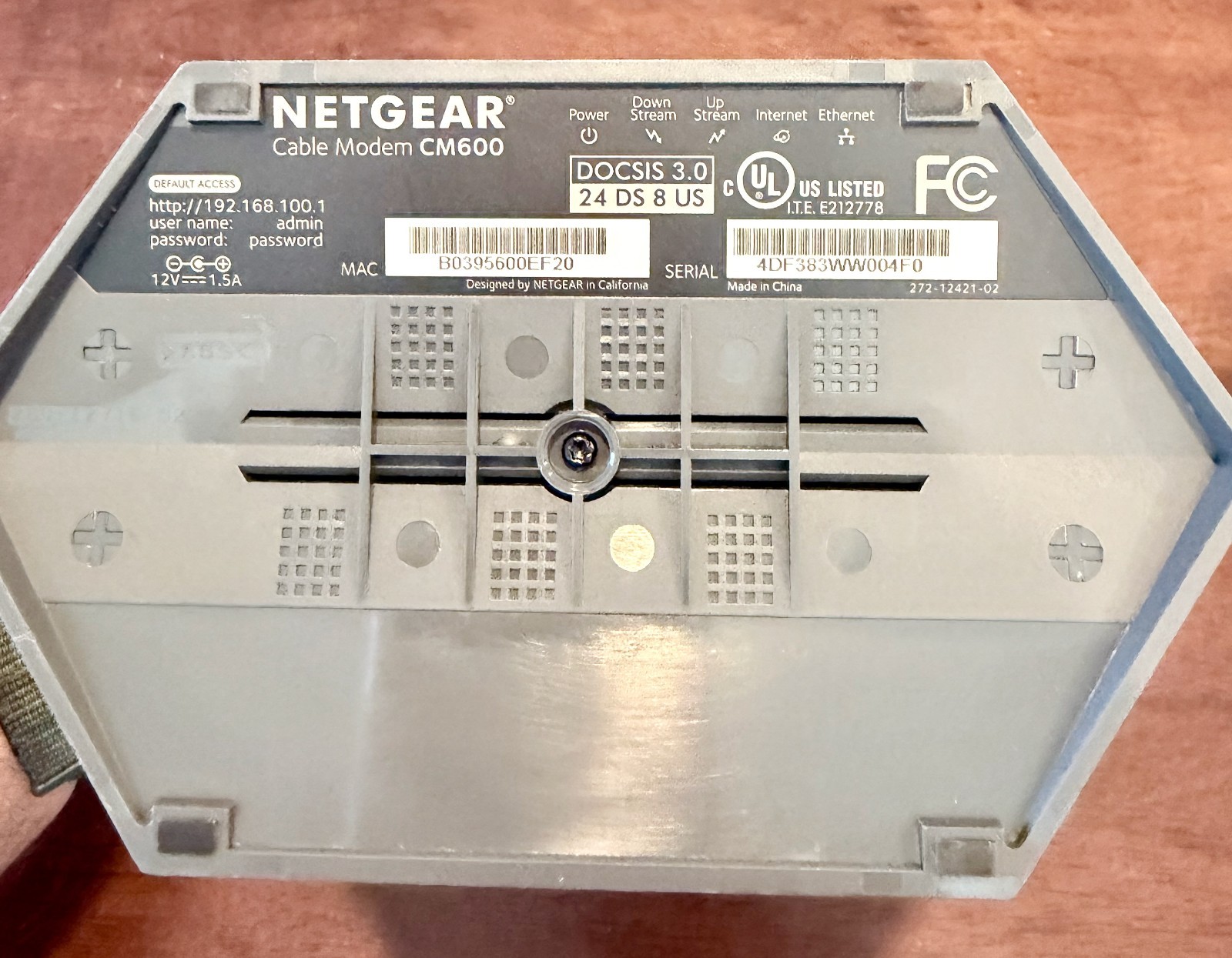 NETGEAR CM600 DOCSIS 3.0 Cable Modem